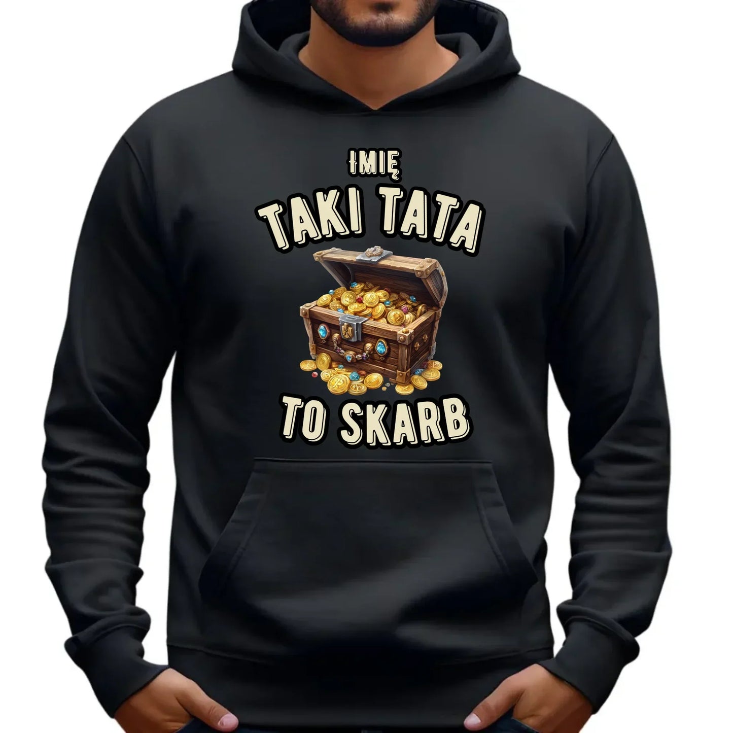 Taki tata to skarb | Bluza męska z kapturem dla taty DT10 - StoryCups.pl