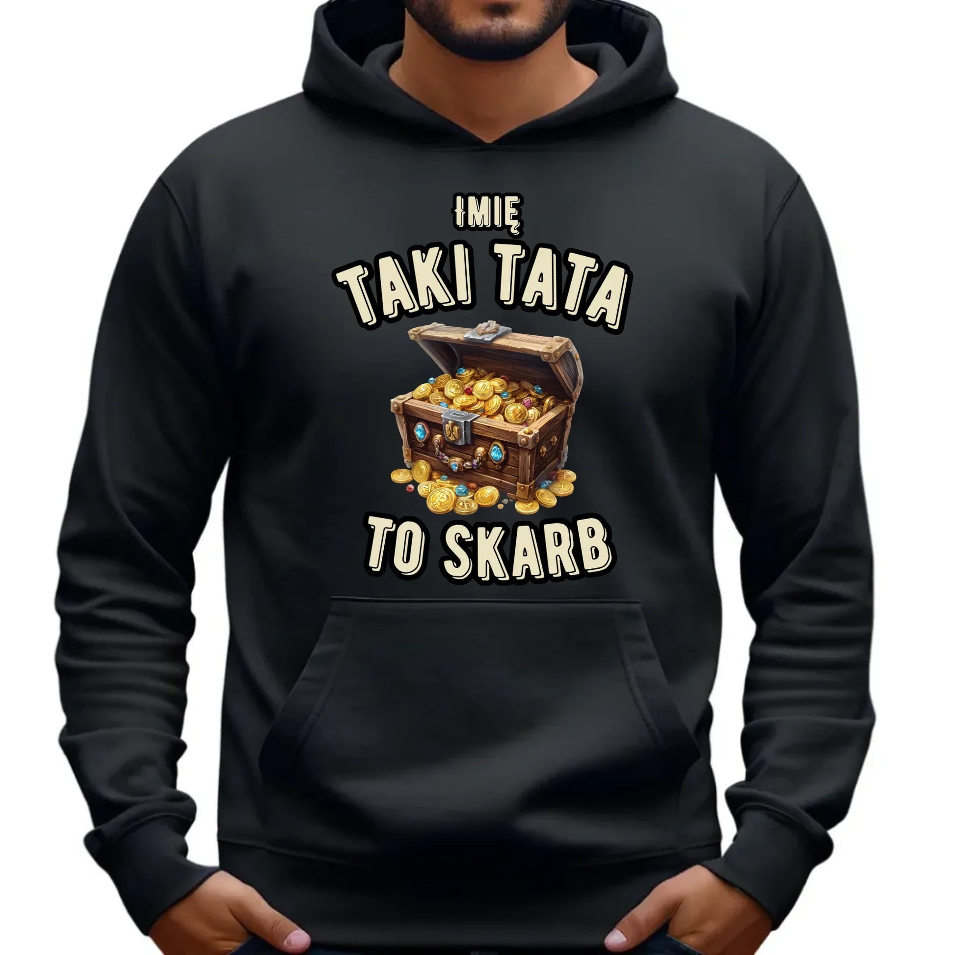 Taki tata to skarb | Bluza męska z kapturem dla taty DT10 - StoryCups.pl