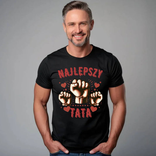 Personalizowana koszulka dla taty – T-shirt z nadrukiem prezent dla taty na Dzień Ojca, urodziny