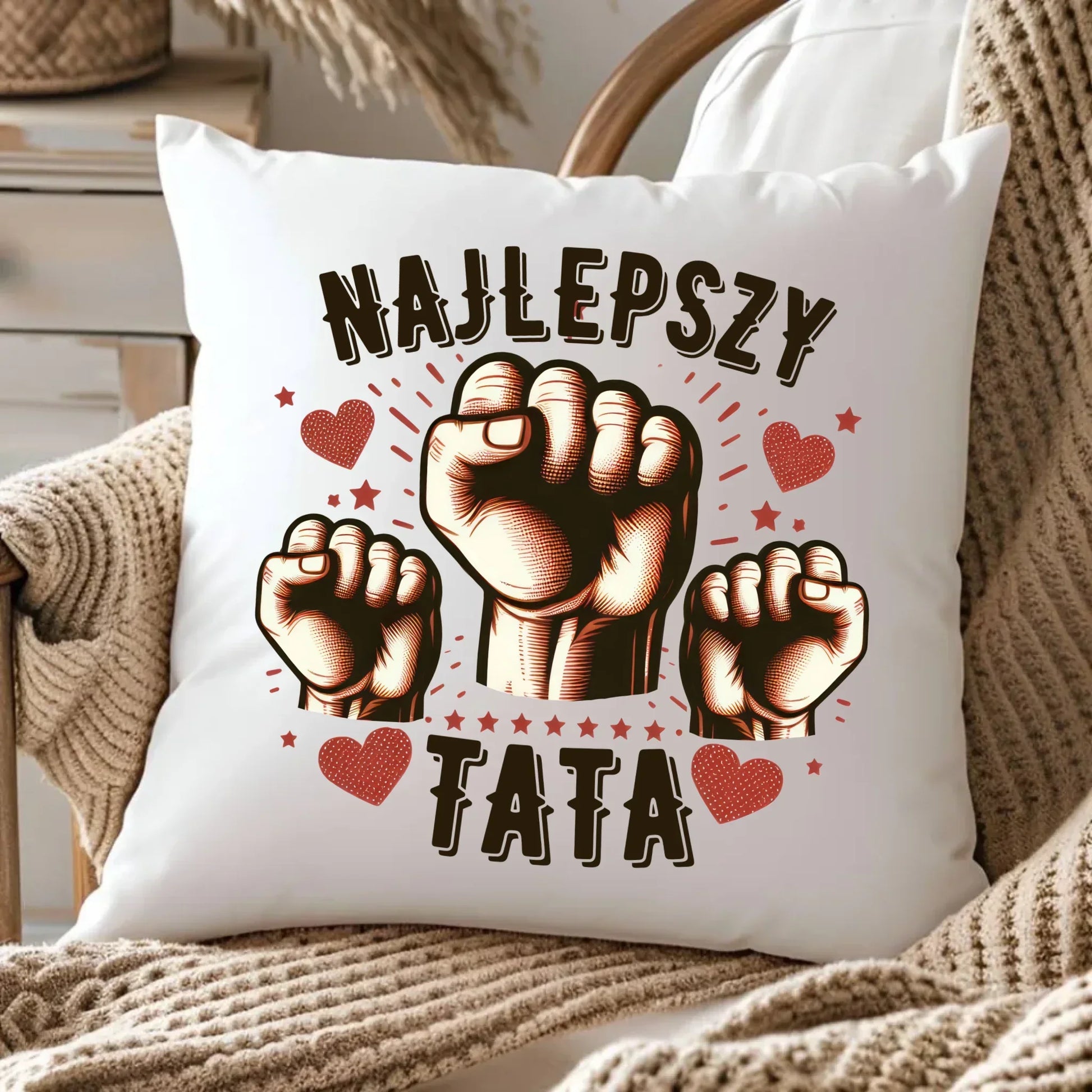 Najlepszy tata na świecie | Poduszka dla taty na prezent DT12 - StoryCups.pl