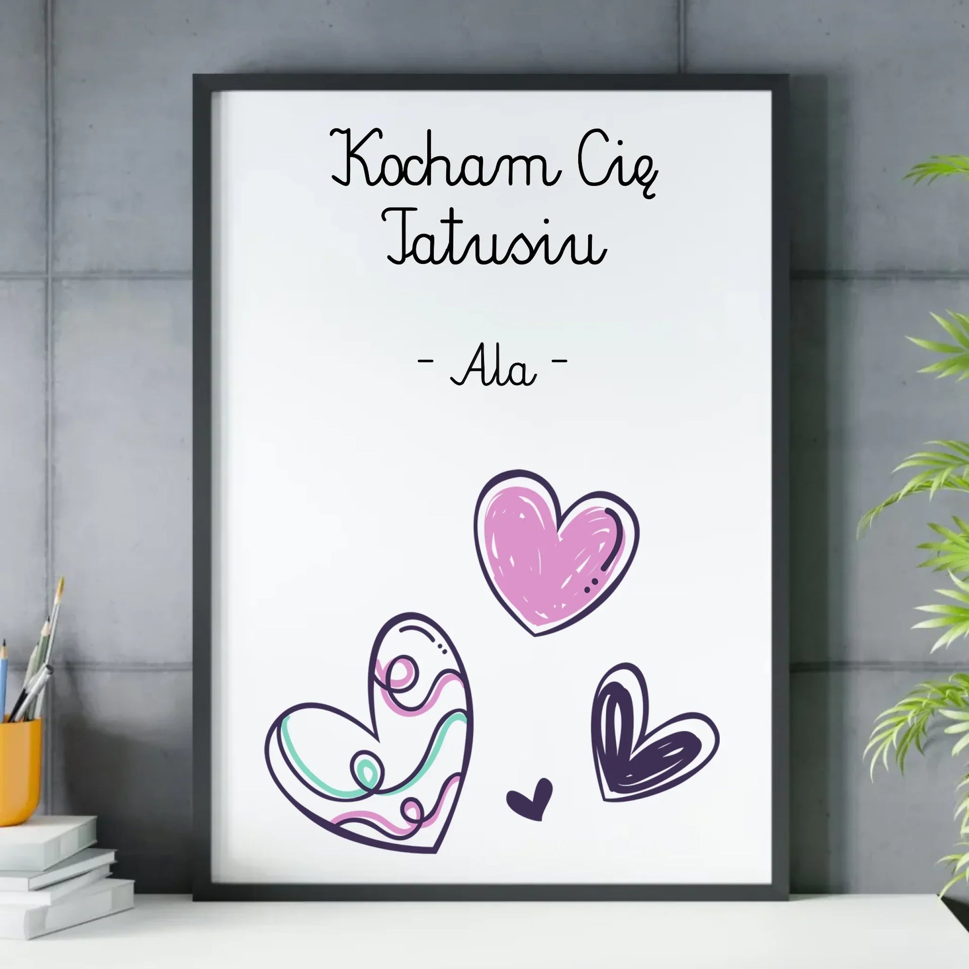 Kocham Cię tatusiu | Plakat w ramie dla taty DT13 - StoryCups.pl