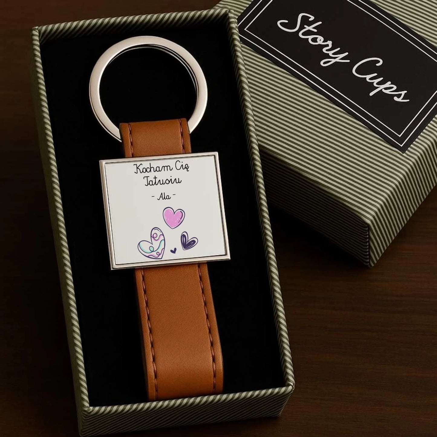 Personalizowany brelok z nadrukiem dla taty prezent na Dzień Ojca Święta Urodziny