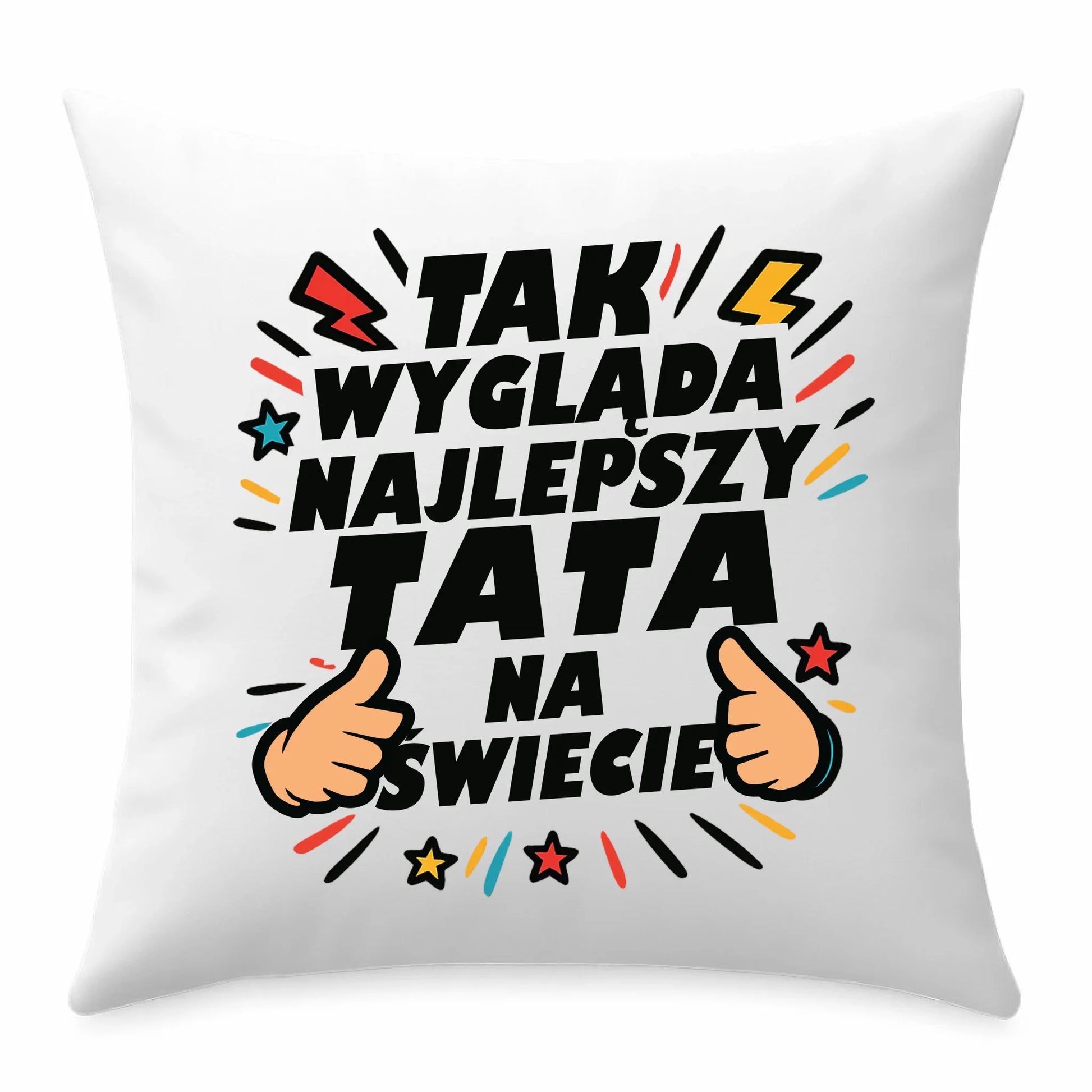 Prezent dla taty poduszka z nadrukiem Dzień Ojca Święta urodziny
