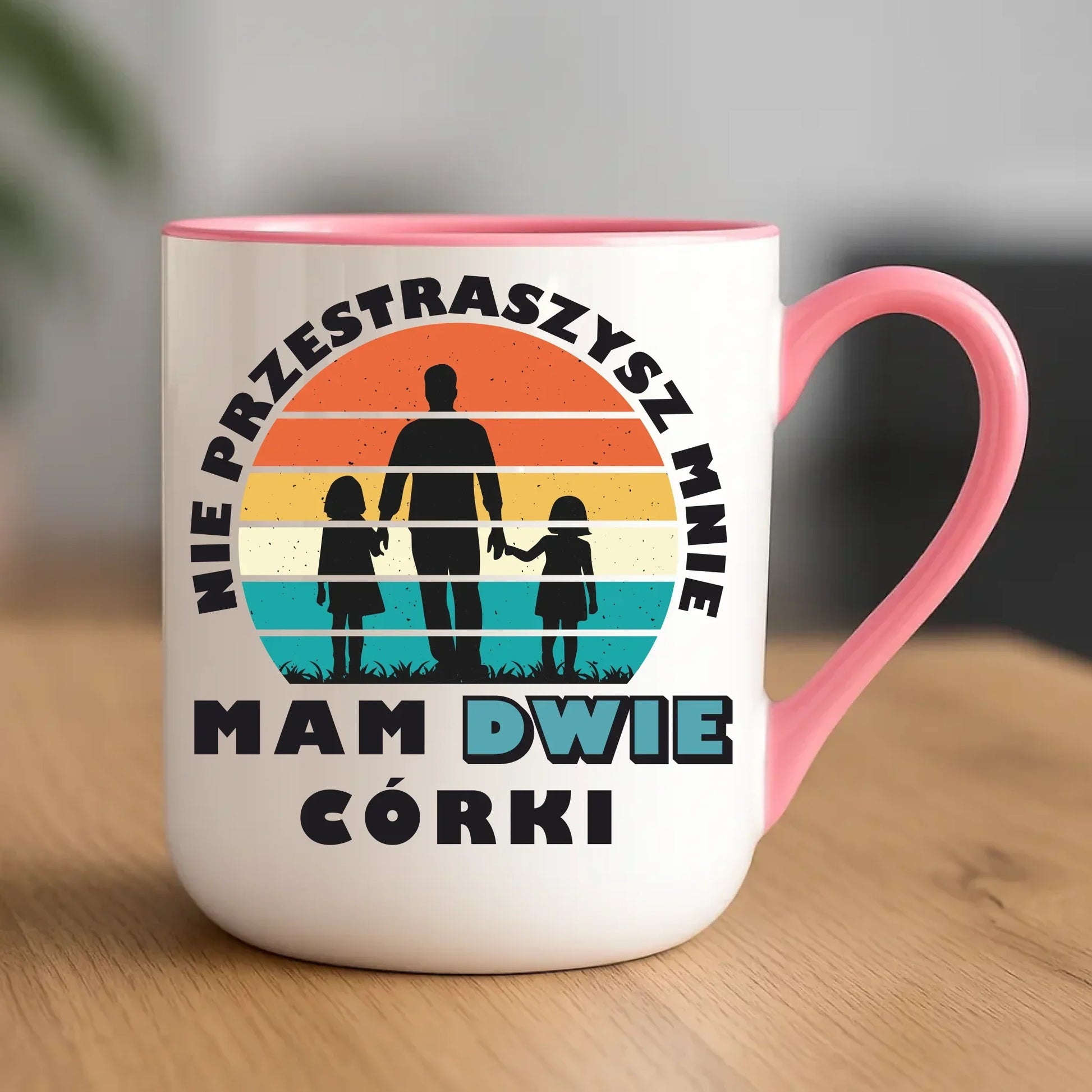 Nie przestraszysz mnie mam dwie córki | Kubek elegant dla taty DT02 - StoryCups.pl