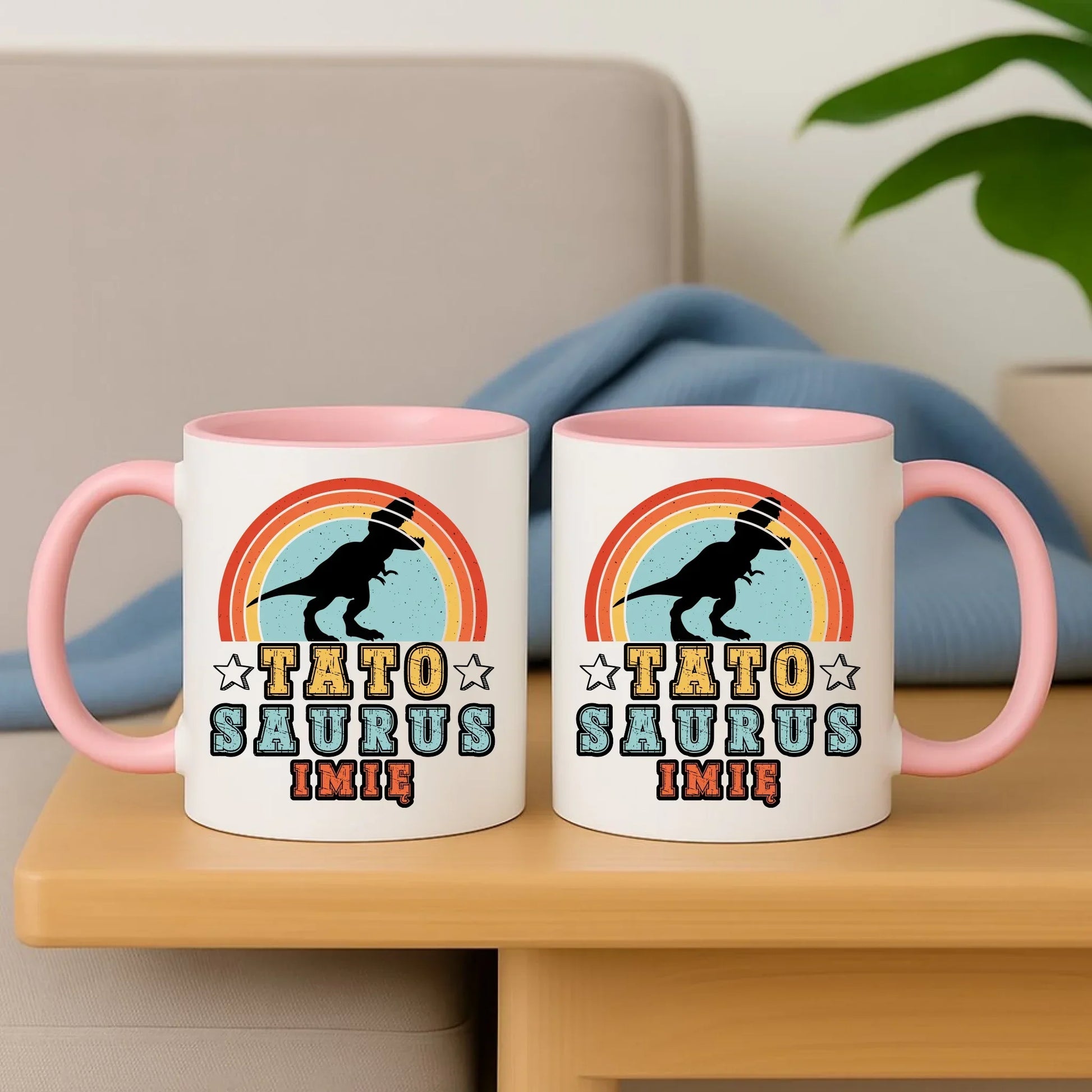 Tatosaurus + imię | Kubek dla taty DT03 - StoryCups.pl