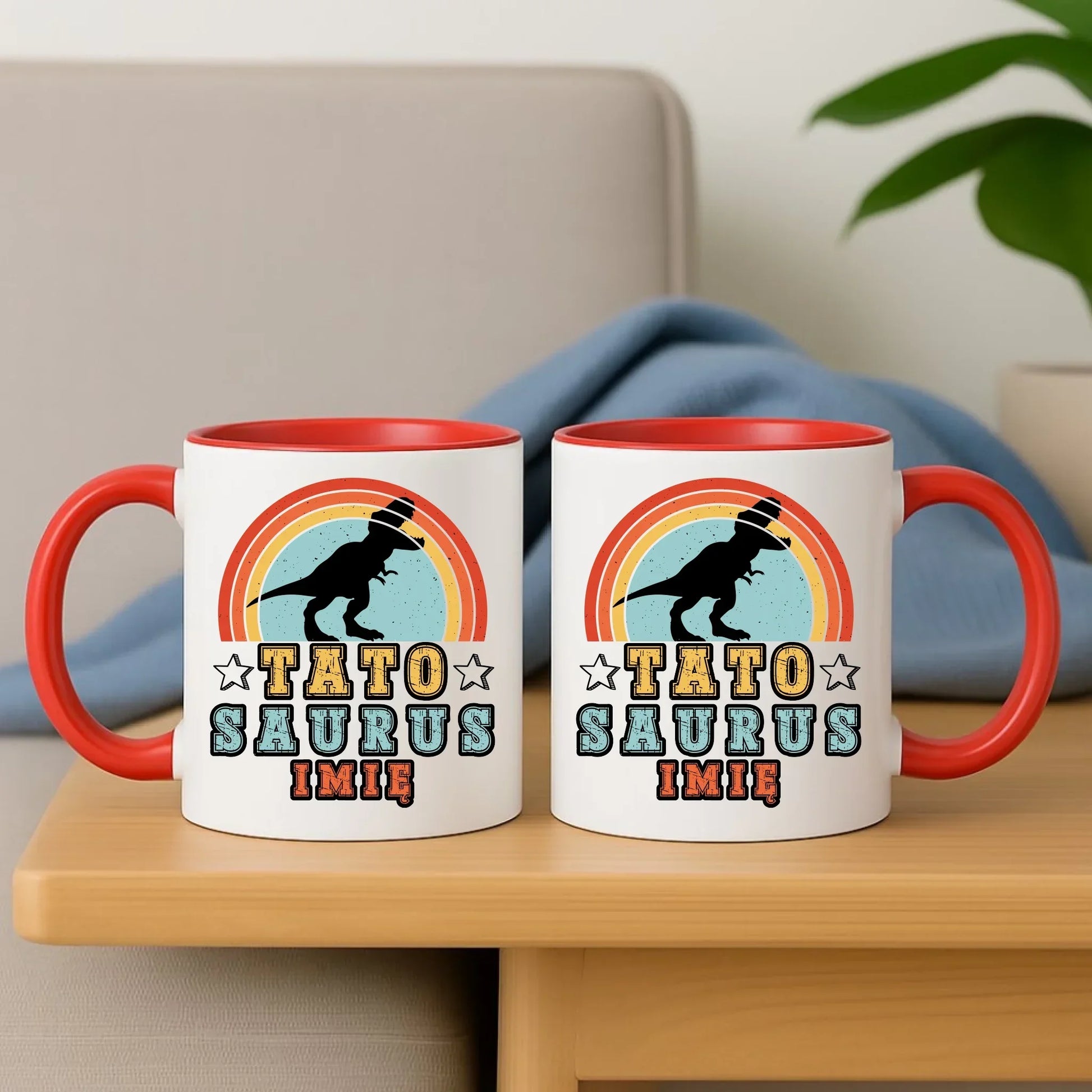 Tatosaurus + imię | Kubek dla taty DT03 - StoryCups.pl