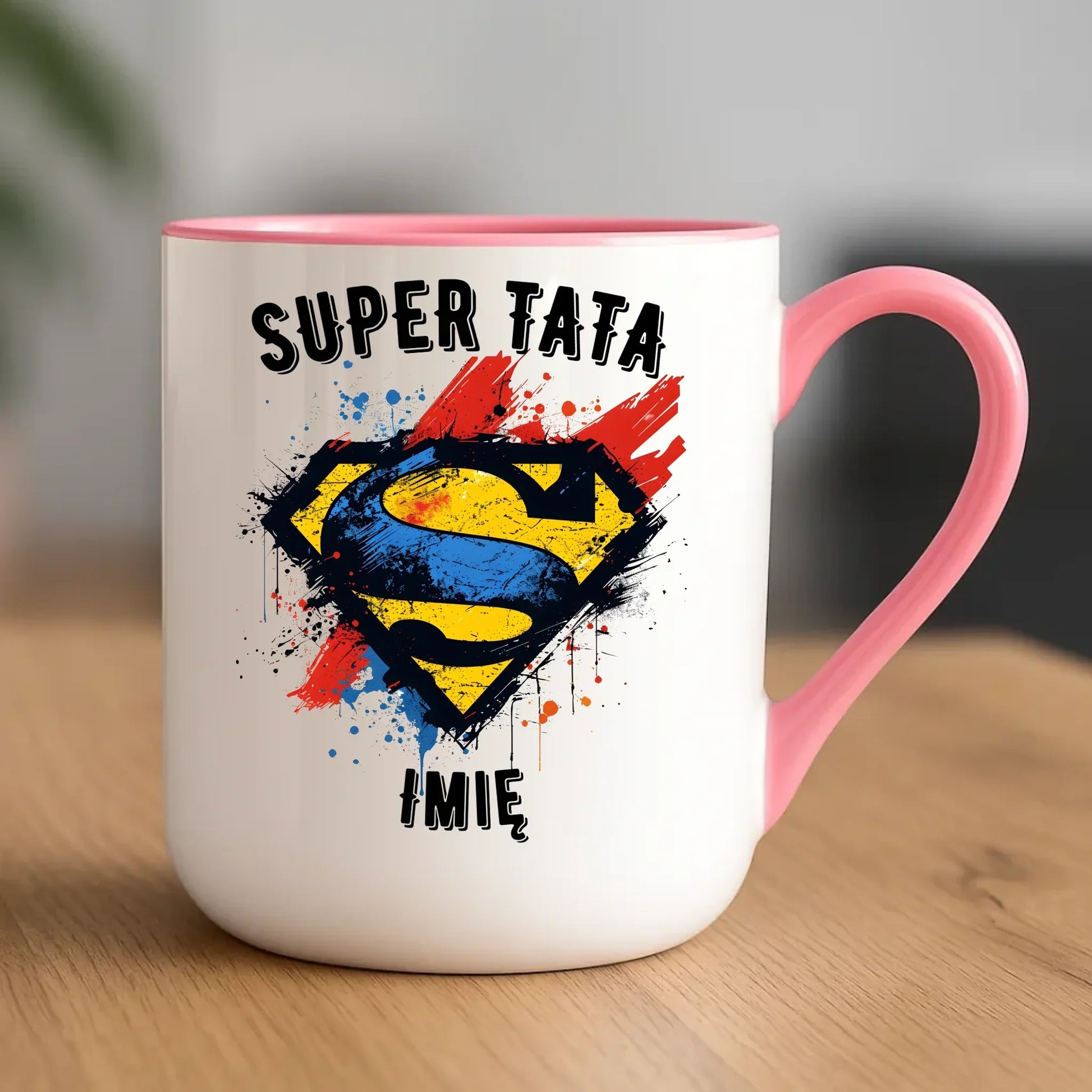Super Tata imię | Kubek elegant dla taty DT07 - StoryCups.pl