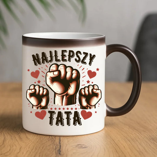Prezent na Dzień Ojca urodziny imieniny kubek magiczny z nadrukiem