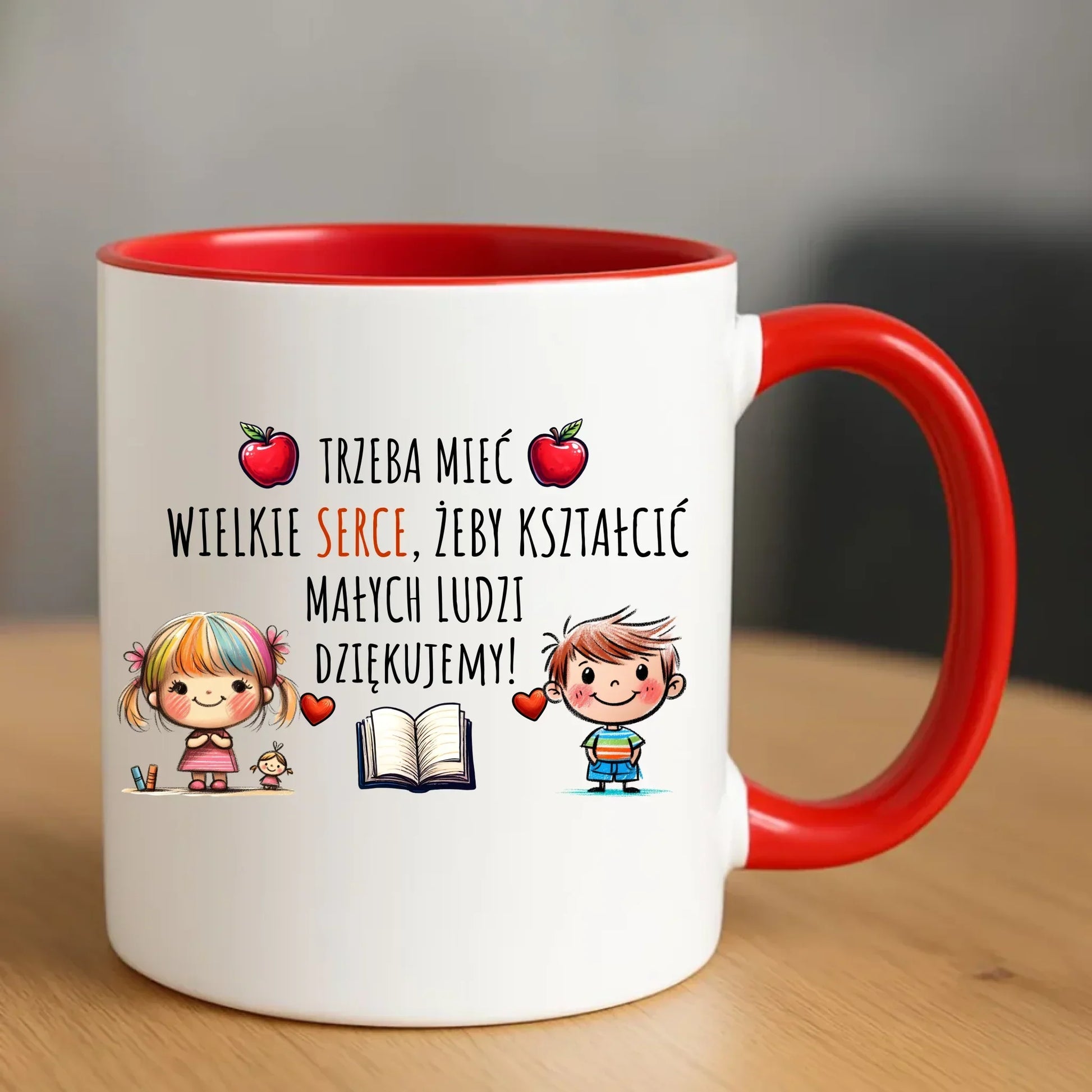 Trzeba mieć wielkie serce, żeby kształcić małych ludzi | Kubek dla nauczyciela N70 - StoryCups.pl