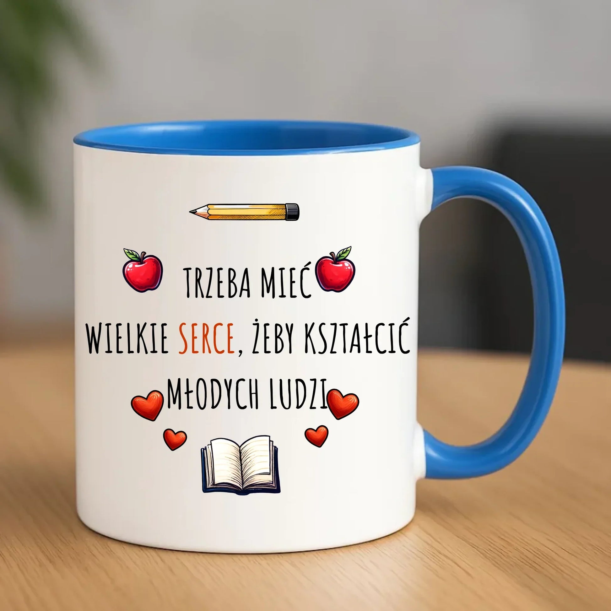 Trzeba mieć wielkie serce, żeby kształcić młodych ludzi | Kubek dla nauczyciela N71 - StoryCups.pl