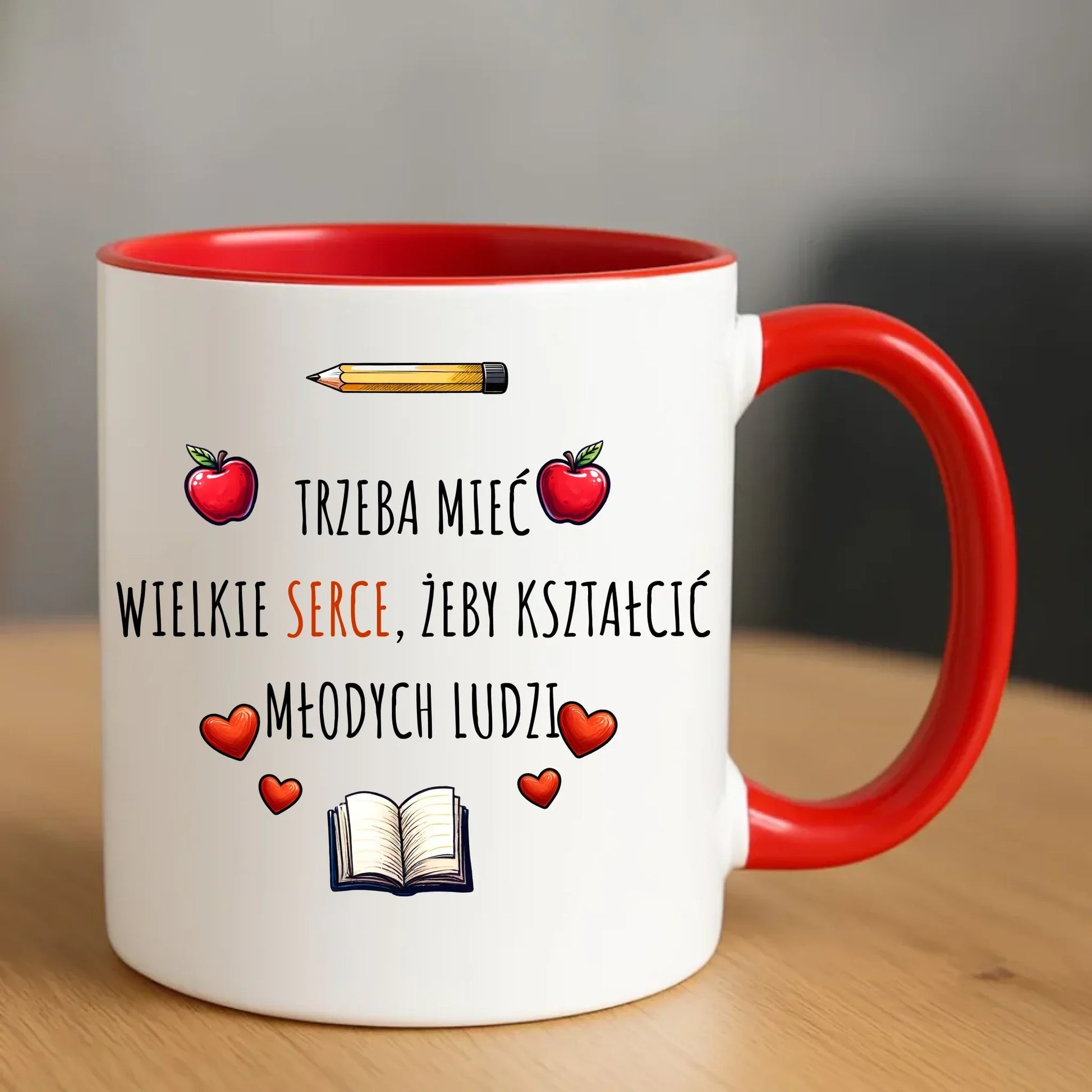 Trzeba mieć wielkie serce, żeby kształcić młodych ludzi | Kubek dla nauczyciela N71 - StoryCups.pl