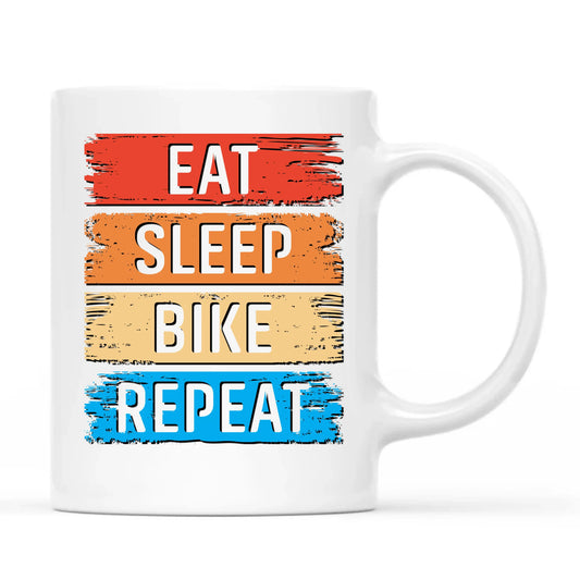 Eat Sleep Bike Repeat | Kubek dla rowerzysty HR03 - StoryCups.pl