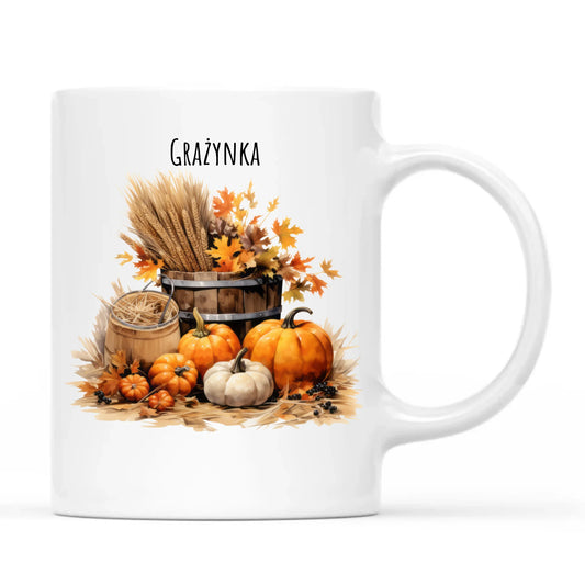 Kubek na jesień - Harvest vibes - personalizowana JS09 - StoryCups.pl