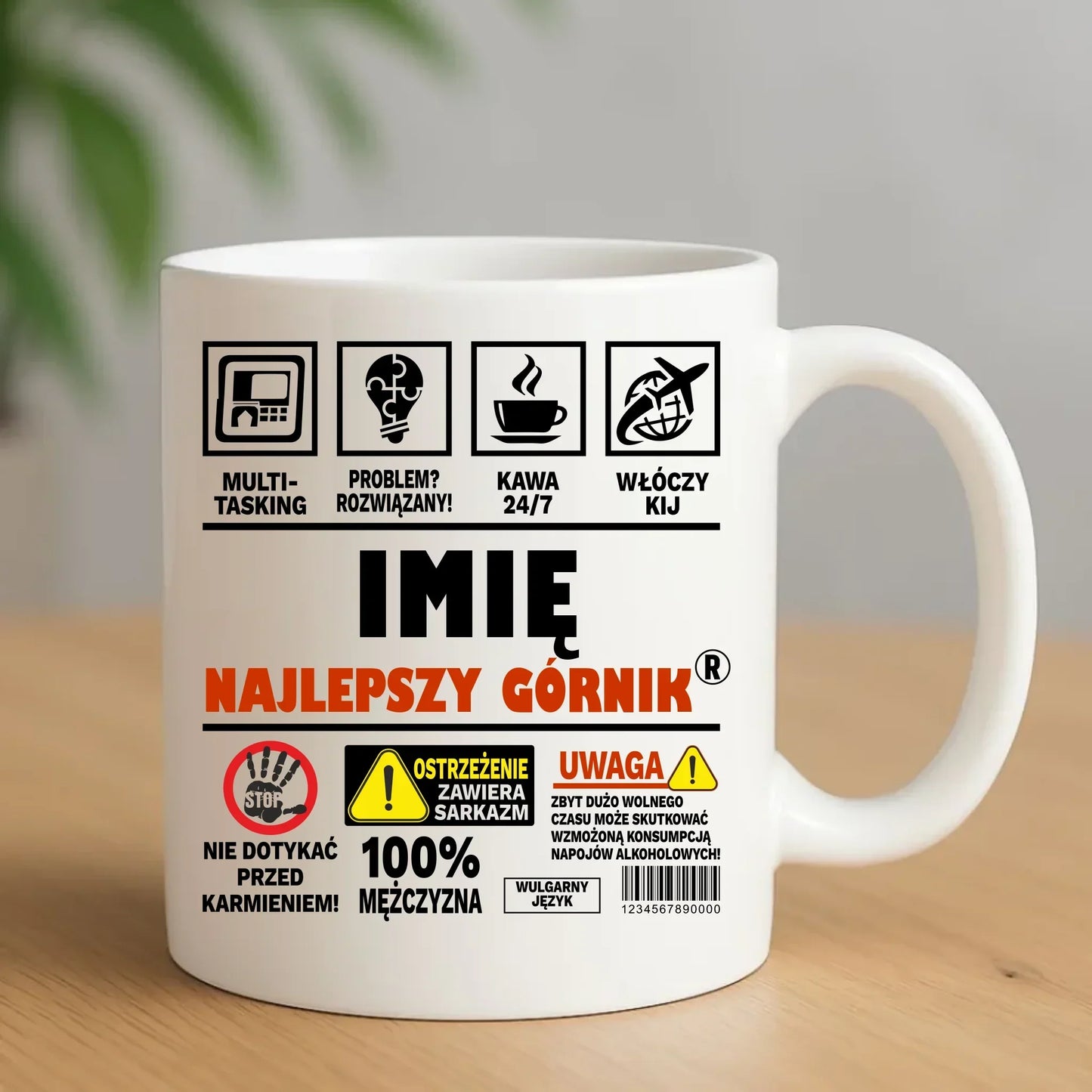 Najlepszy górnik 24/7 | Personalizowany kubek dla górnika G11 - StoryCups.pl