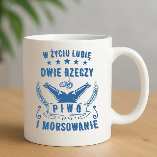 W życiu lubię dwie rzeczy piwo i morsowanie | Kubek HM09 - StoryCups.pl