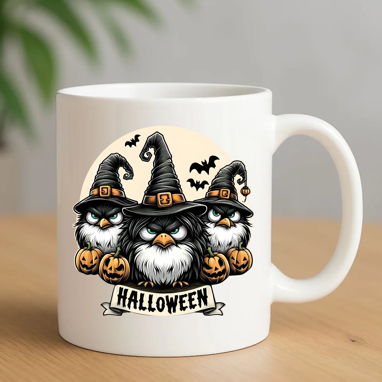 Kubek na Halloween - Upiorne sowy wiedźmy HL15 - StoryCups.pl