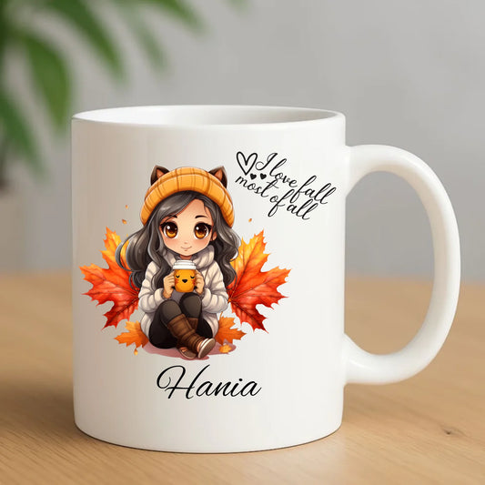 Ceramiczny biały kubek z nadrukiem na prezent