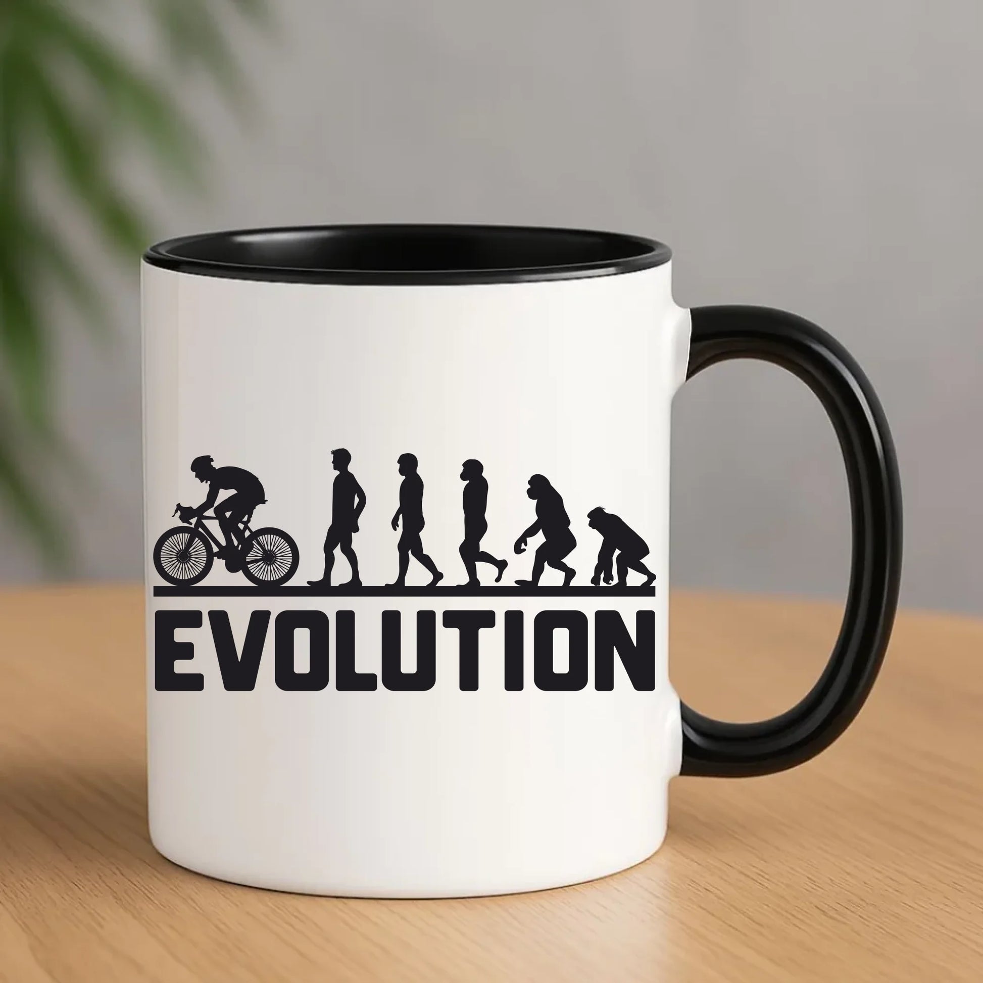 Ewolucja rowerzysty | Kubek z rowerem HR04 - StoryCups.pl