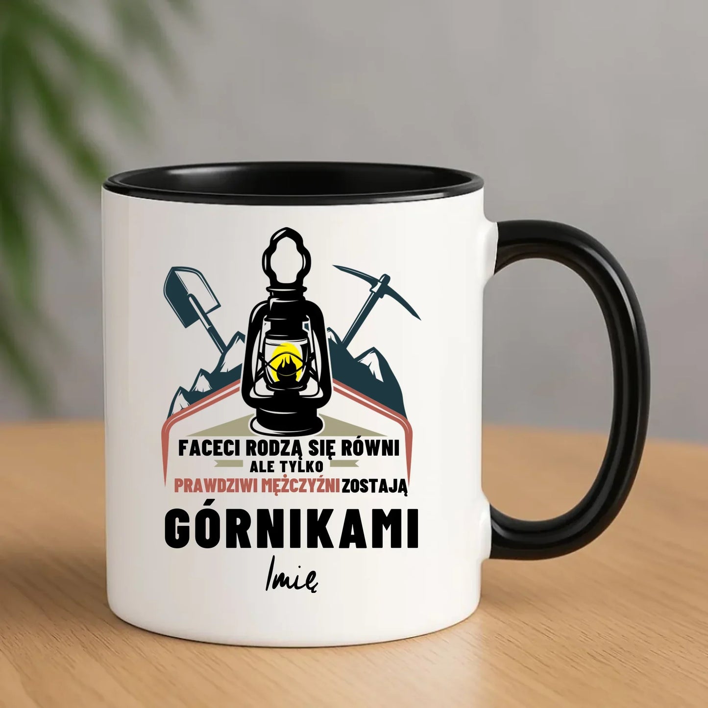 Prawdziwi mężczyźni zostają górnikami imię | Personalizowany kubek dla górnika G08 - StoryCups.pl