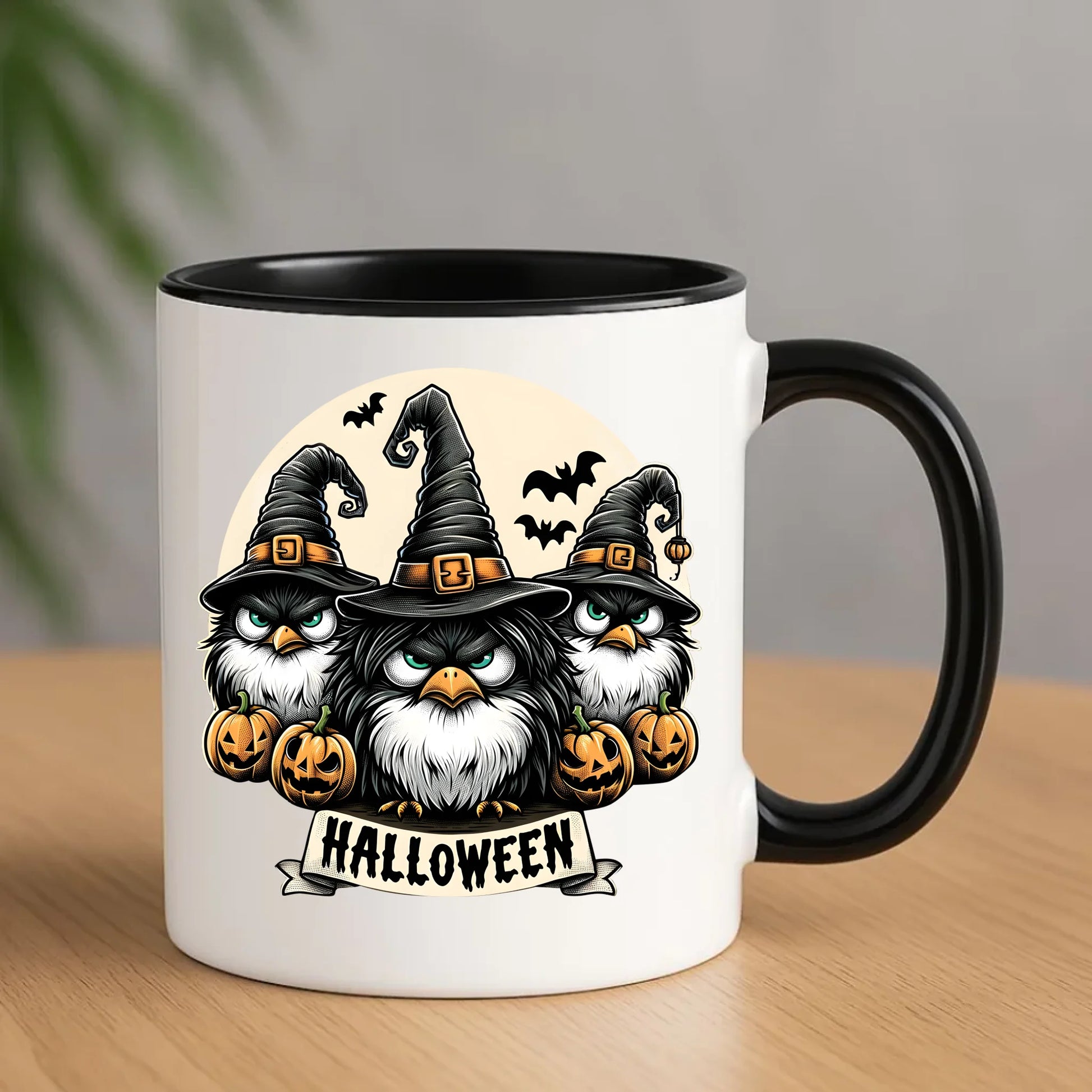 Kubek na Halloween - Upiorne sowy wiedźmy HL15 - StoryCups.pl