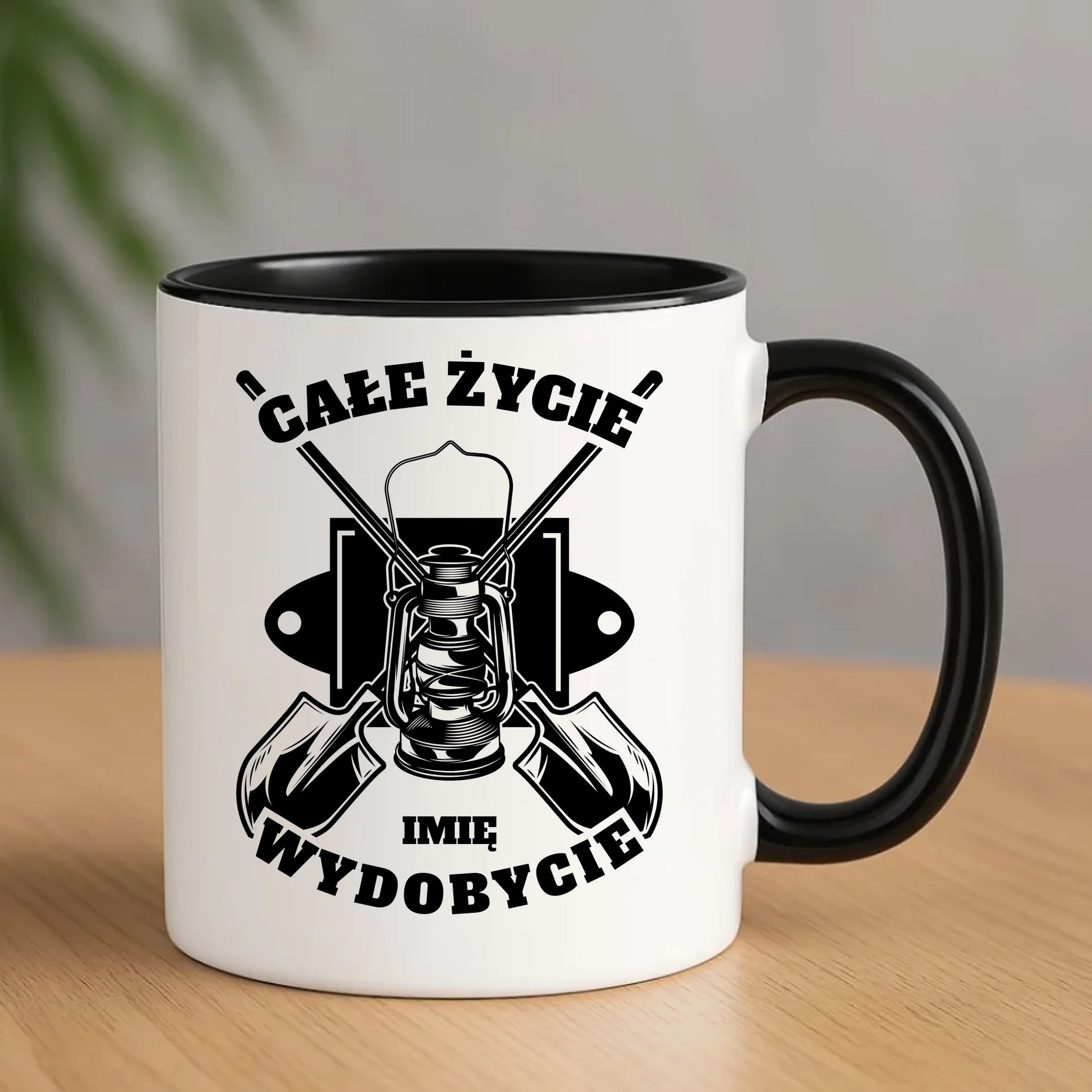 Kubek - prezent dla górnika - Całe życie wydobycie - personalizowany G01 - StoryCups.pl