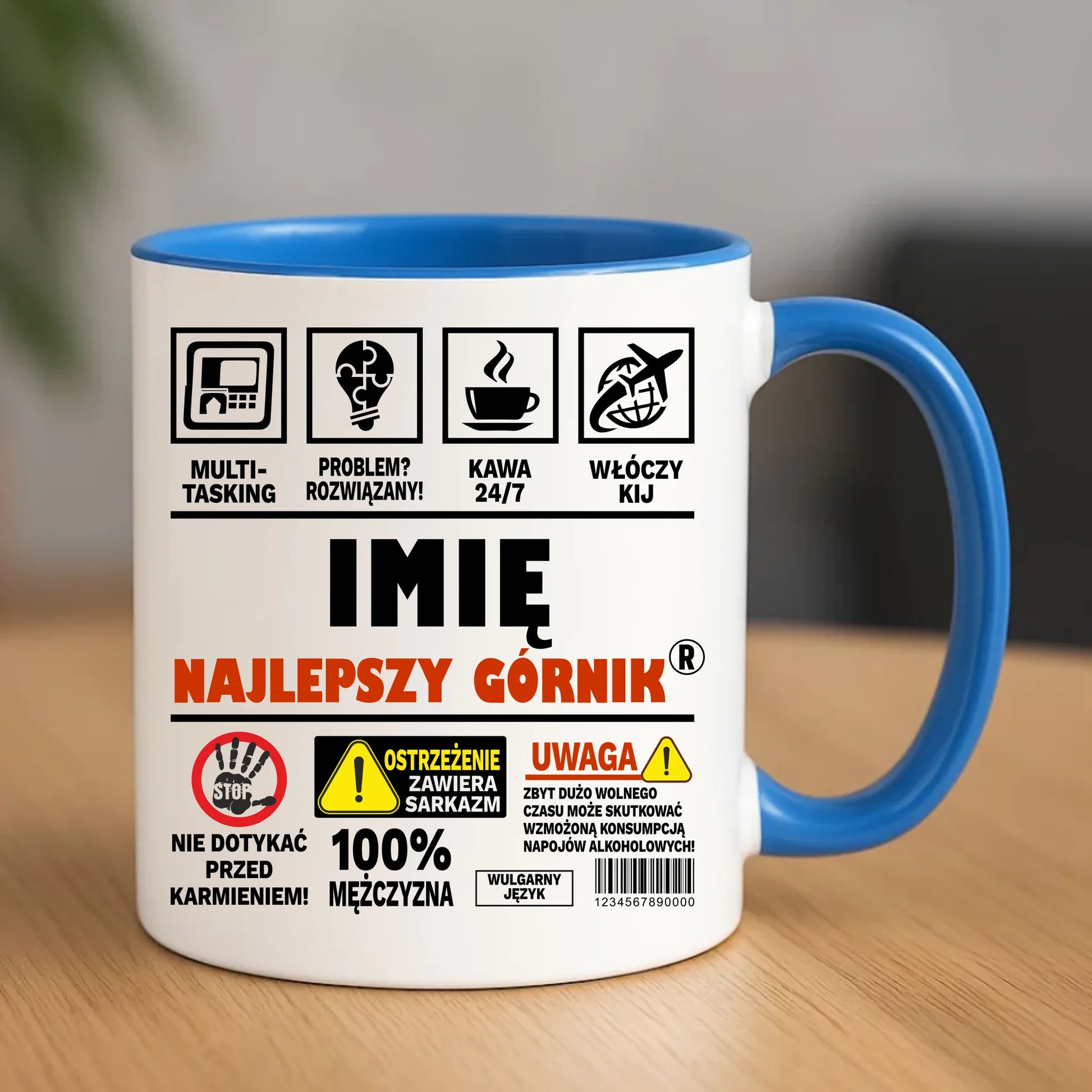 Kubek - prezent dla górnika - Najlepszy górnik 24/7 - personalizowany G11 - StoryCups.pl