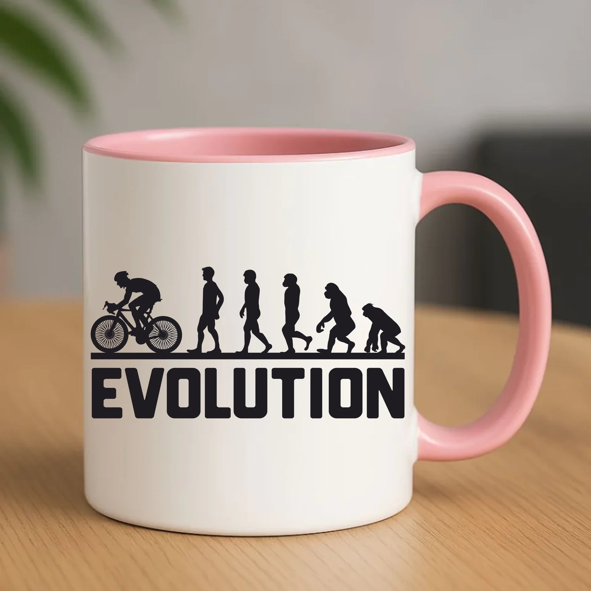 Ewolucja rowerzysty | Kubek z rowerem HR04 - StoryCups.pl