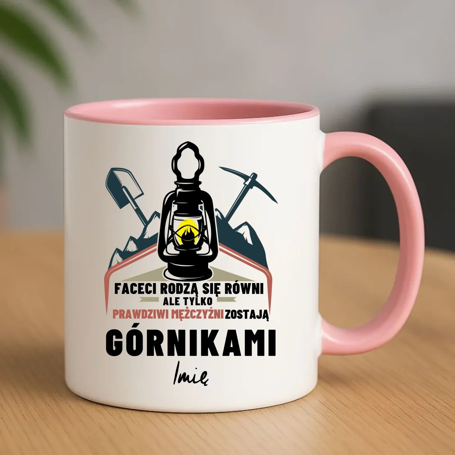 Prawdziwi mężczyźni zostają górnikami imię | Personalizowany kubek dla górnika G08 - StoryCups.pl