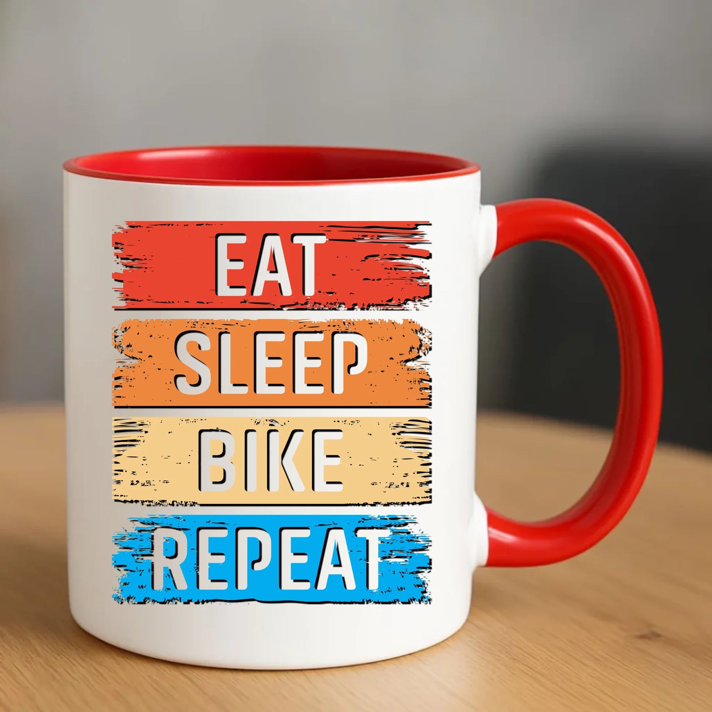 Eat Sleep Bike Repeat | Kubek dla rowerzysty HR03 - StoryCups.pl