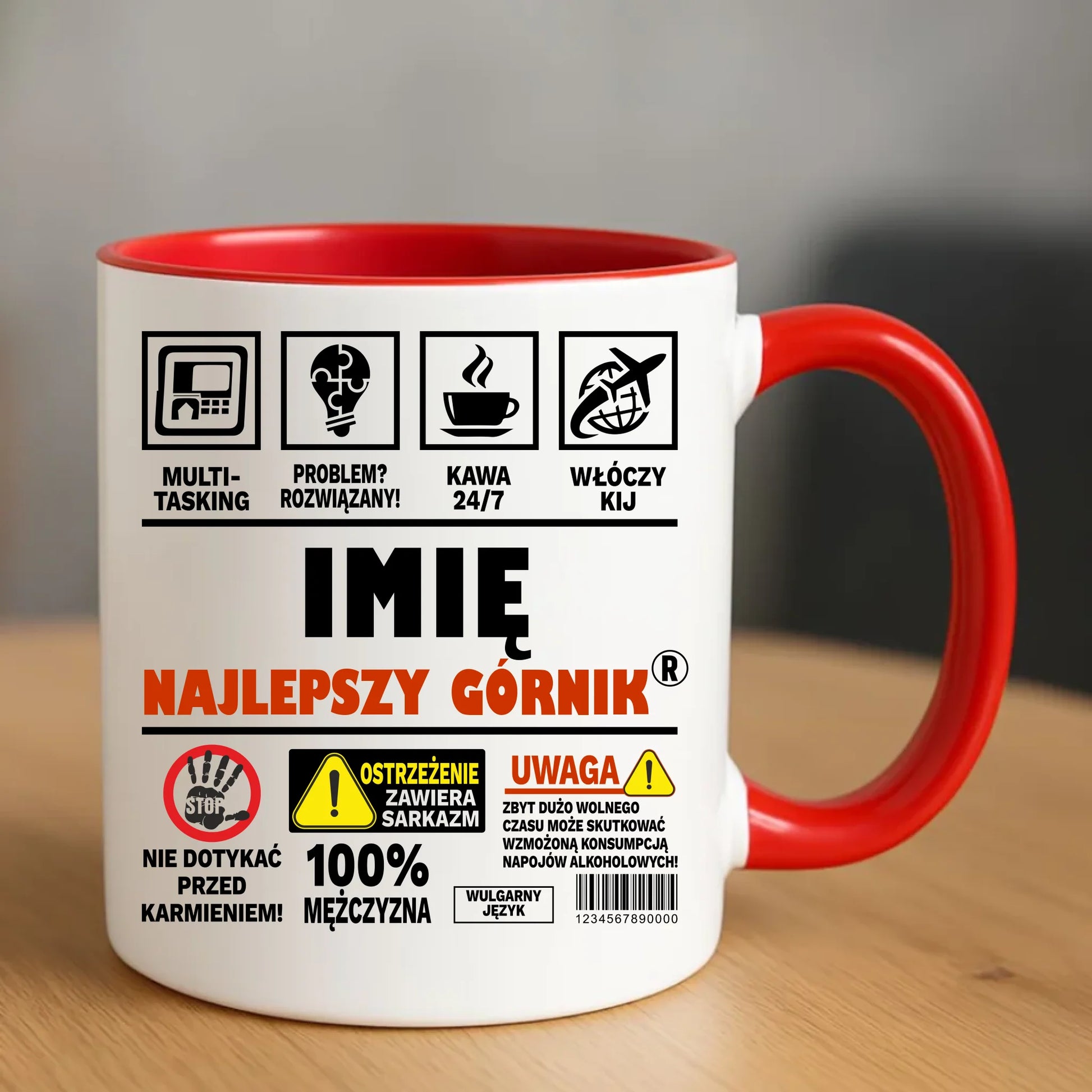 Kubek - prezent dla górnika - Najlepszy górnik 24/7 - personalizowany G11 - StoryCups.pl