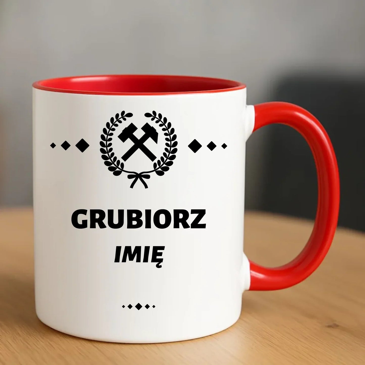 Grubiorz imię | Personalizowany kubek dla górnika na prezent G03 - StoryCups.pl