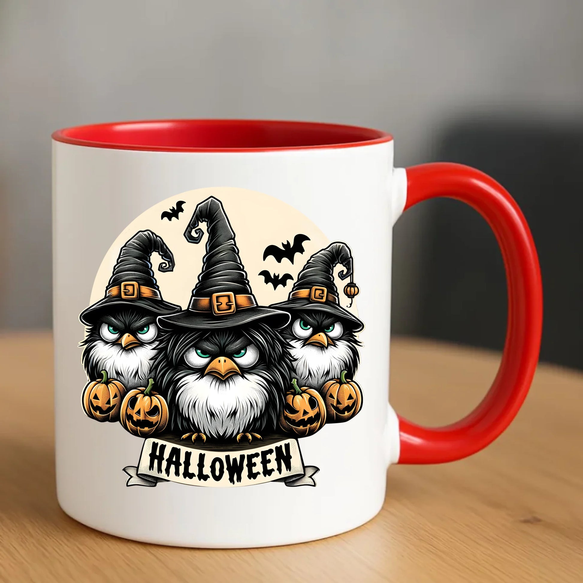 Kubek na Halloween - Upiorne sowy wiedźmy HL15 - StoryCups.pl