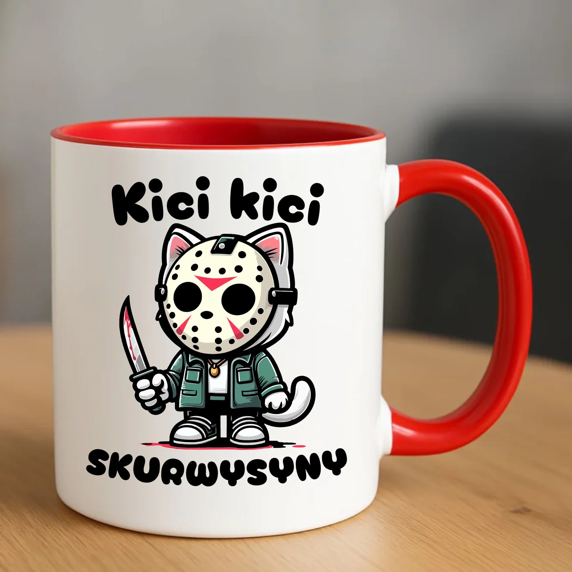 Kubek na Halloween - Kici kici sk*rwysyny - bez cenzury HL28 - StoryCups.pl