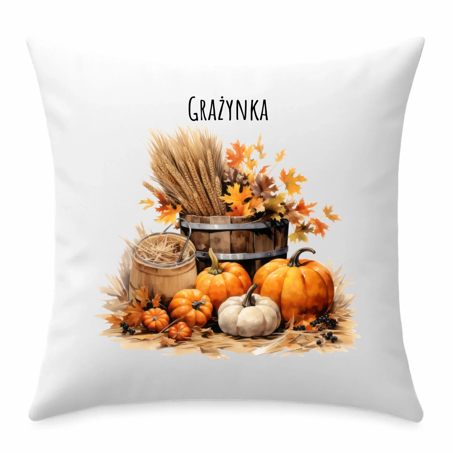 Poduszka na jesień - Harvest vibes - personalizowana JS09 - StoryCups.pl