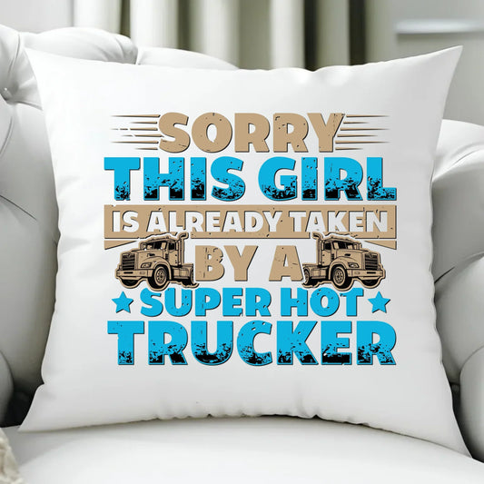 Ta dziewczyna jest już zajęta | Poduszka dla truckerki ZKT12 - StoryCups.pl