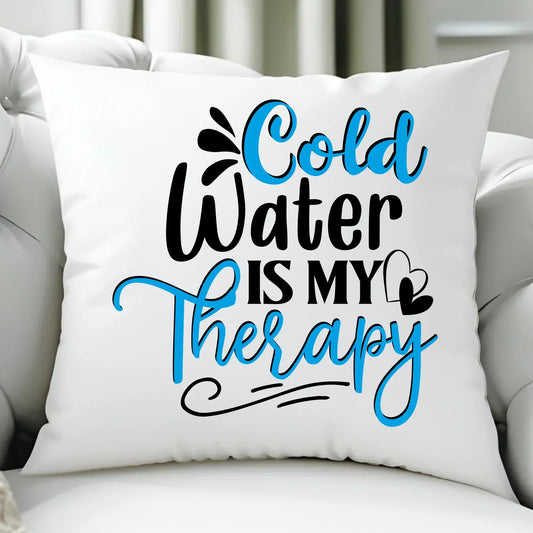 Cold water is my therapy | Poduszka HM14 - StoryCups.pl