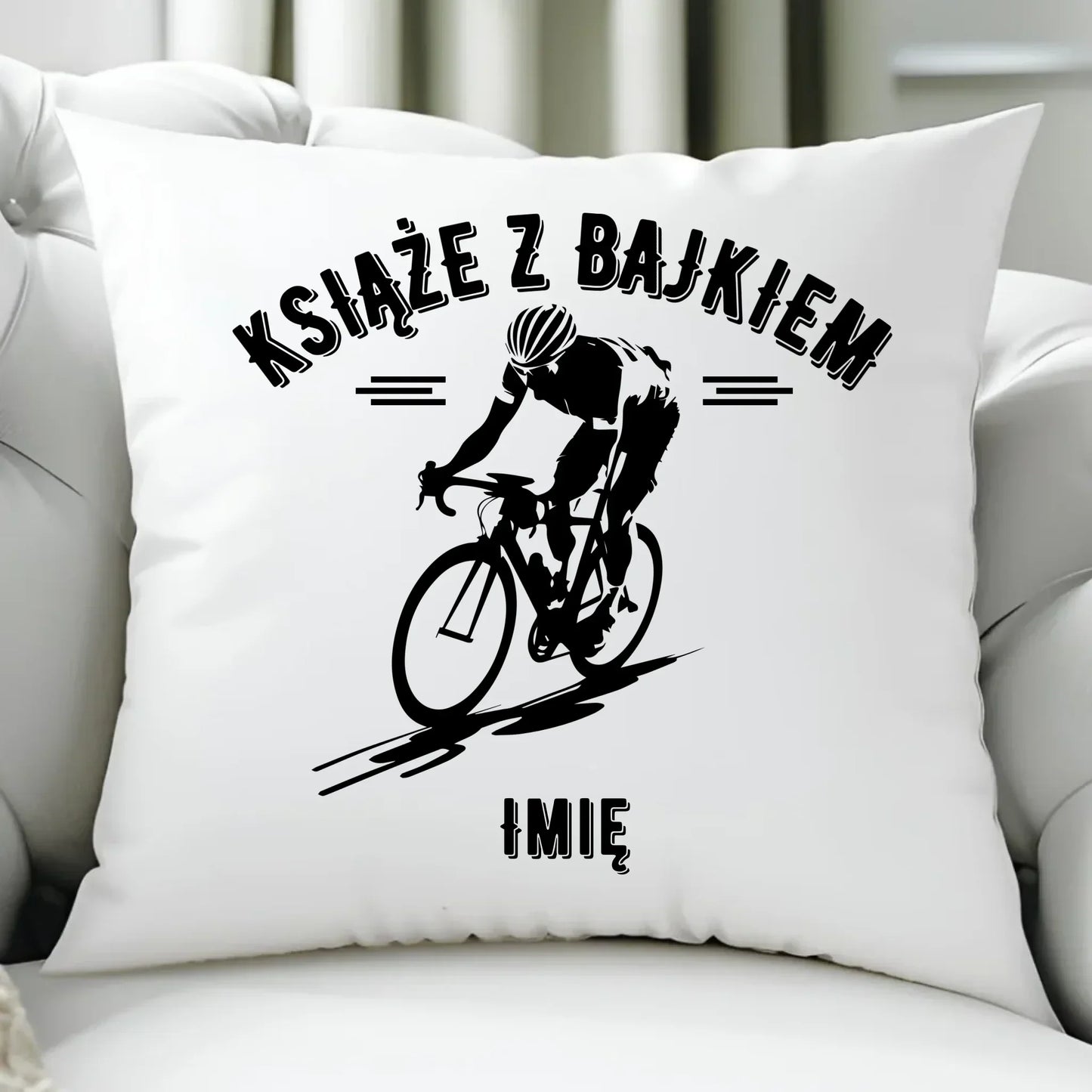 Książe z bajkiem | Poduszka dla rowerzysty HR01 - StoryCups.pl