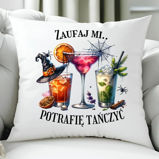 Halloweenowe drinki | Poduszka z nadrukiem HL26 - StoryCups.pl