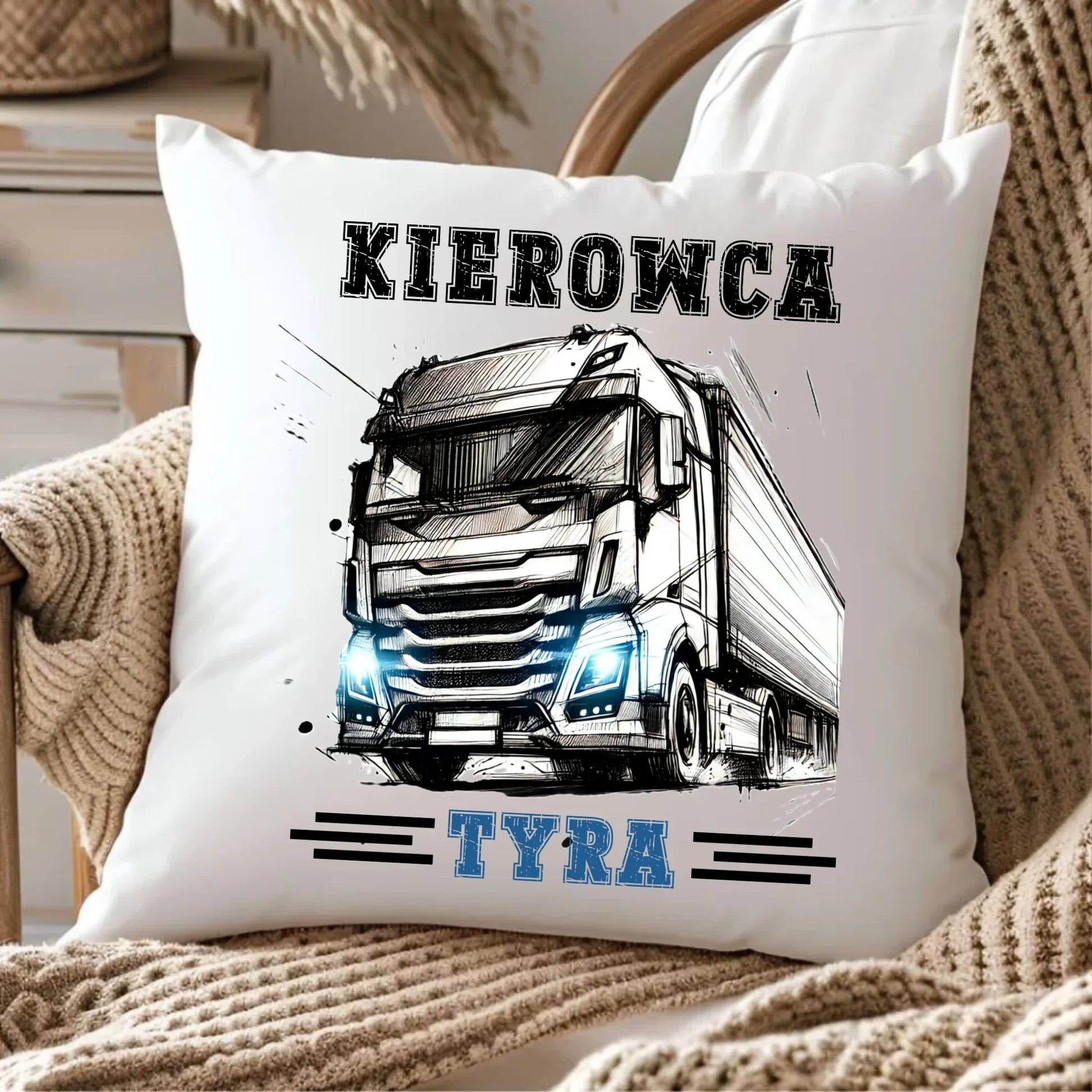 Kierowca tyra | Poduszka dla kierowcy tira ZKT07 - StoryCups.pl