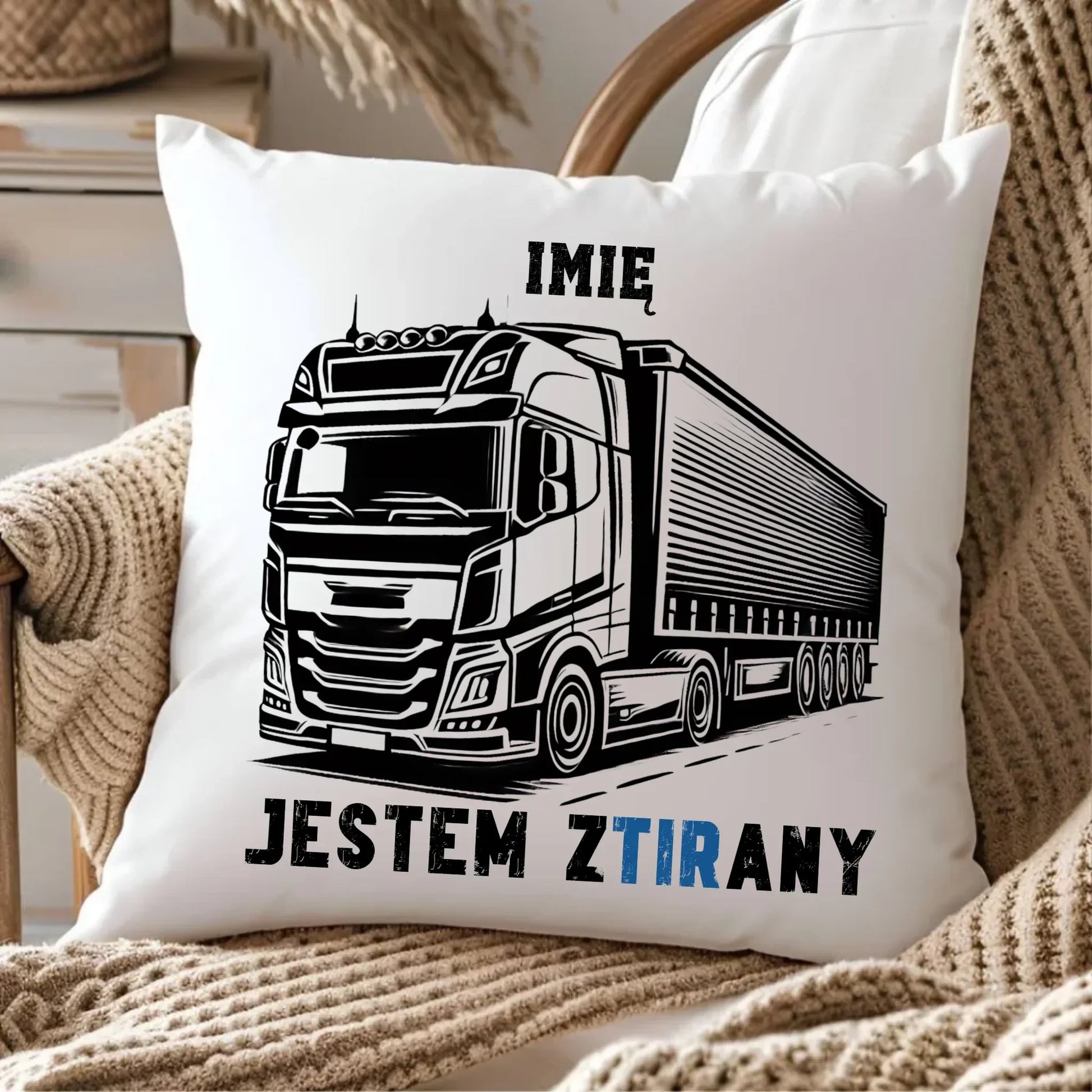 Jestem zTIRany | Poduszka dla kierowcy tira ZKT01 - StoryCups.pl