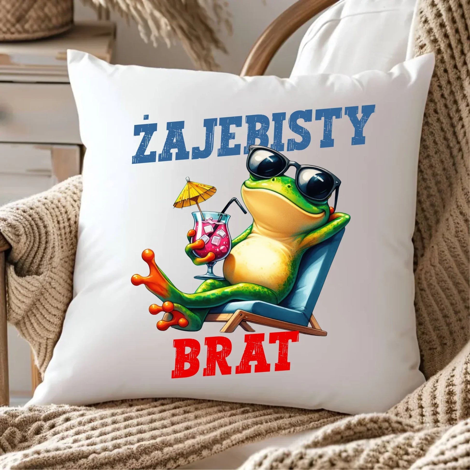 Żajebisty brat | Poduszka prezent dla brata DB01 - StoryCups.pl