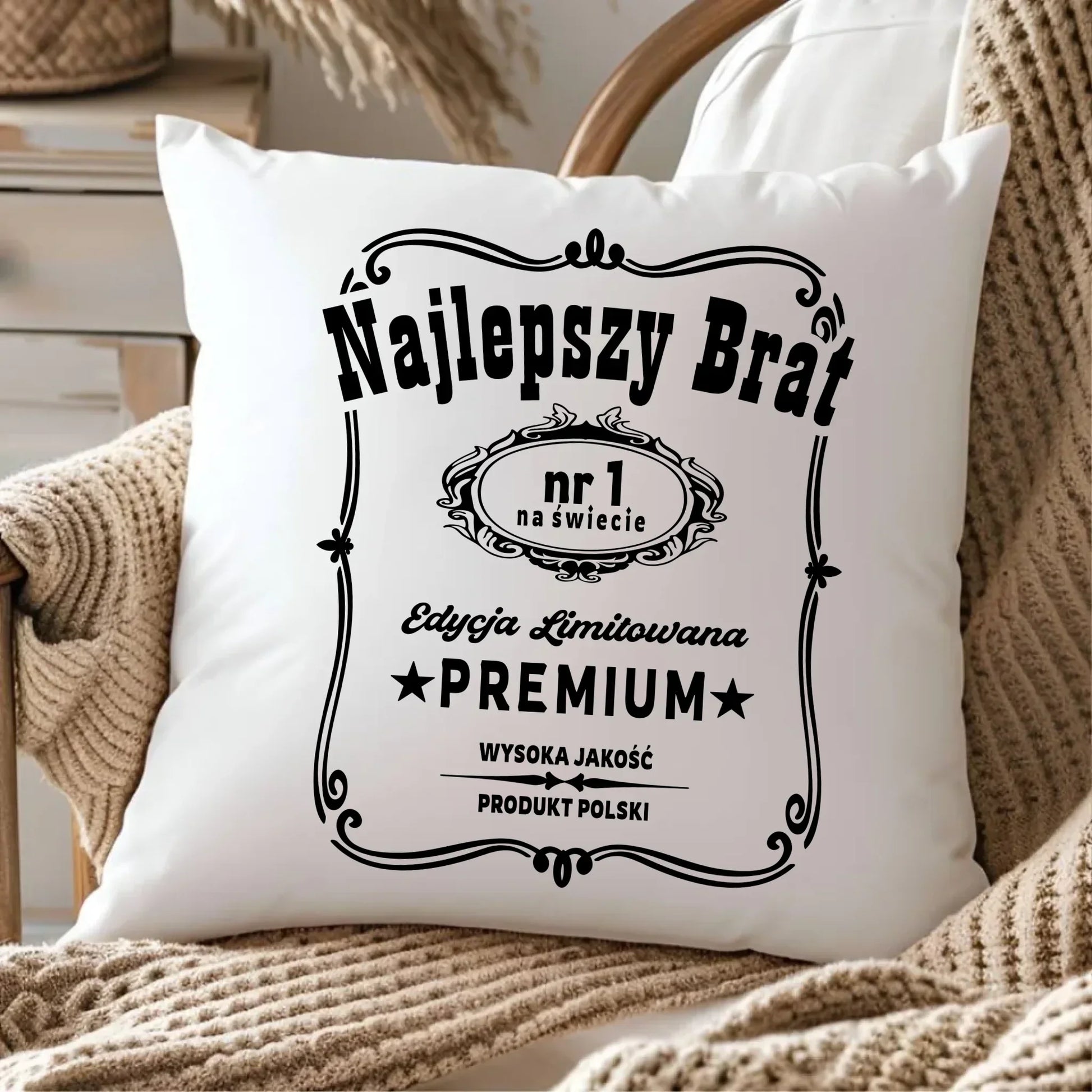 Najlepszy brat | Poduszka prezent dla brata DB02 - StoryCups.pl