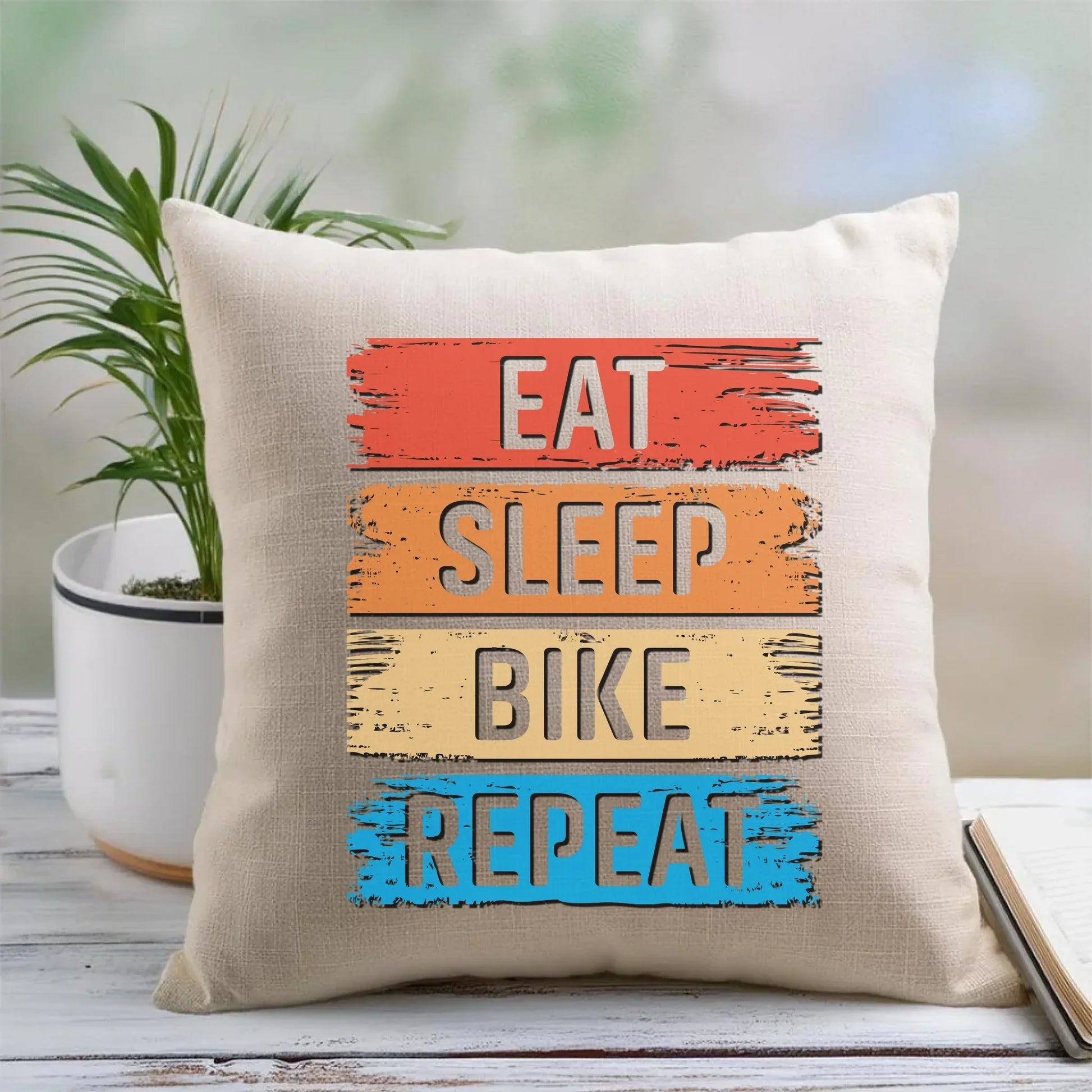 Eat Sleep Bike Repeat | Poduszka dla rowerzysty HR03 - StoryCups.pl