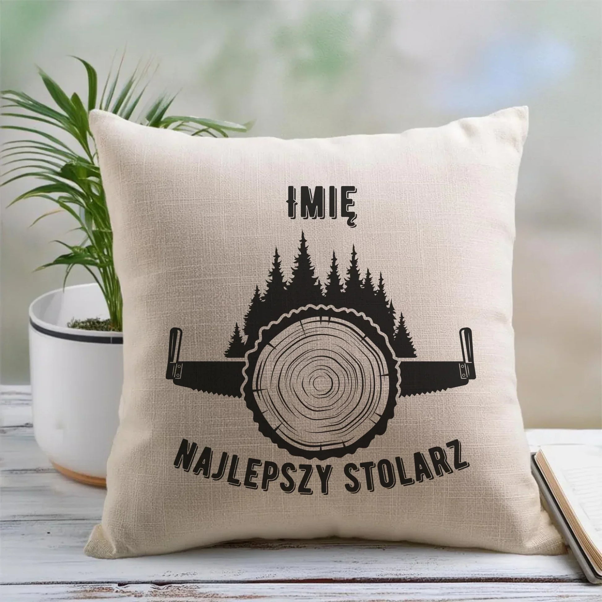 Najlepszy stolarz | Personalizowana poduszka dla stolarza ZS01 - StoryCups.pl
