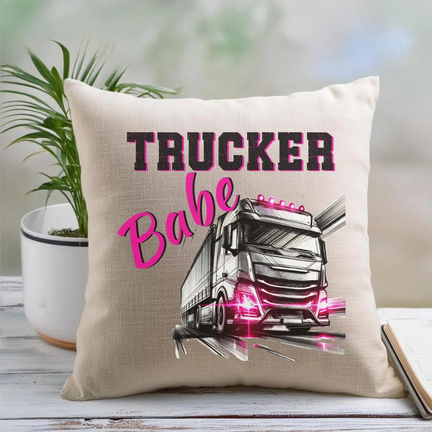 Trucker Babe | Poduszka dla truckerki ZKT13 - StoryCups.pl