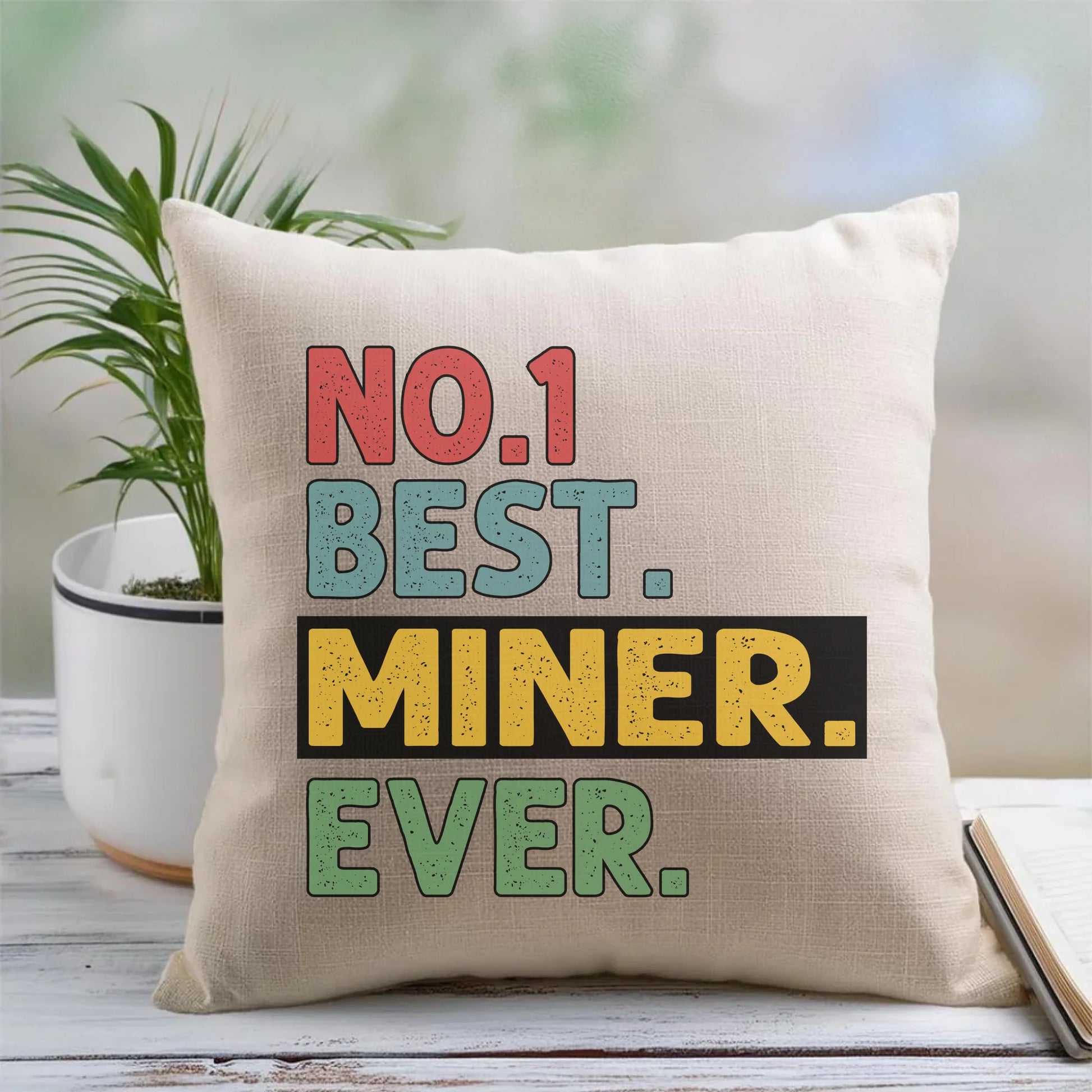 Poduszka - prezent dla górnika - Best miner ever G12 - StoryCups.pl