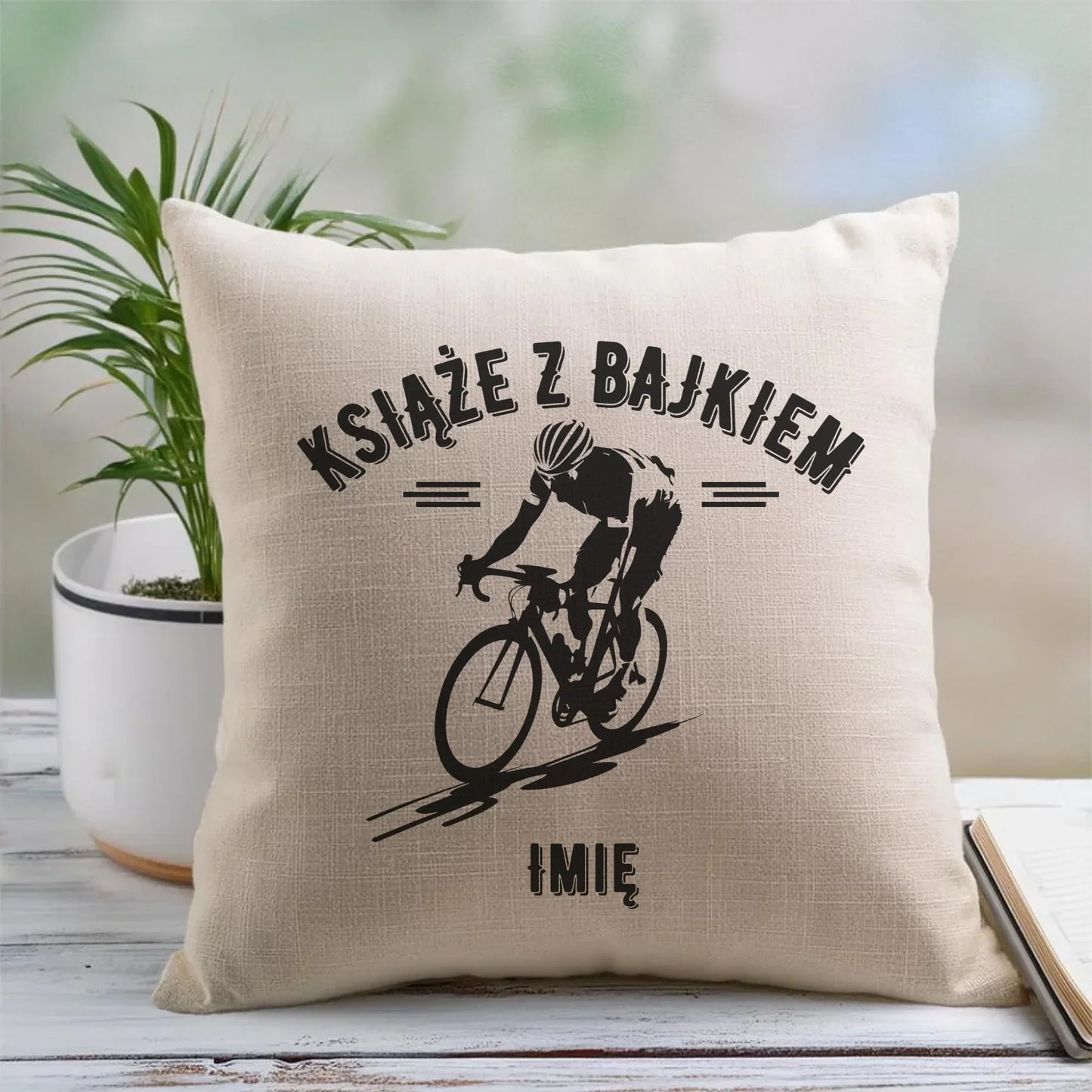 Książe z bajkiem | Poduszka dla rowerzysty HR01 - StoryCups.pl