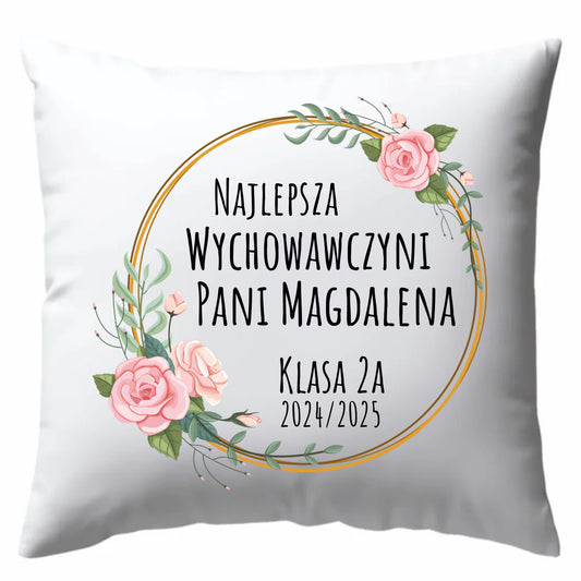 Poduszka prezent na Zakończenie Roku Szkolnego dla nauczyciela