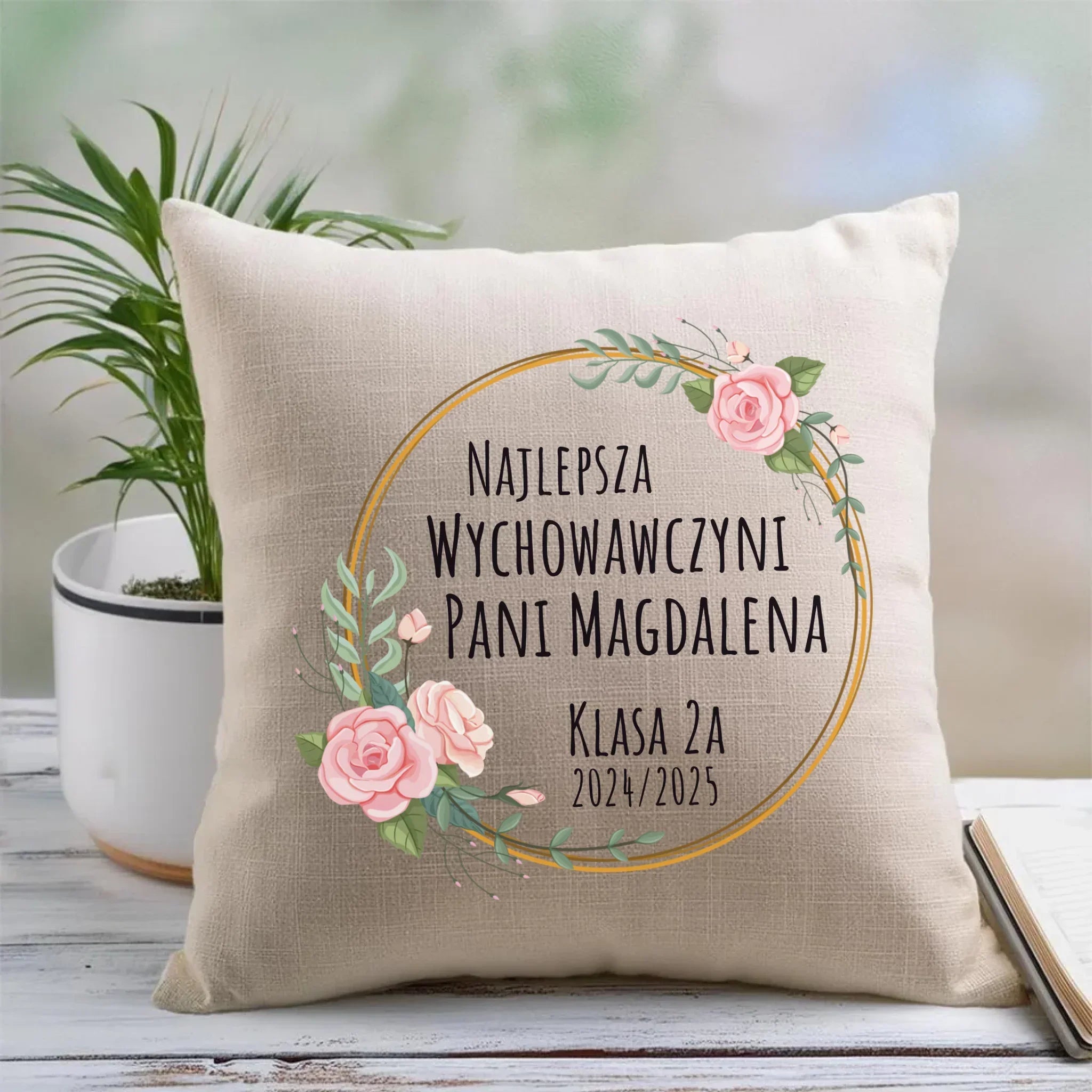 Najlepsza Wychowawczyni personalizacja | Poduszka dla nauczyciela N02 - StoryCups.pl