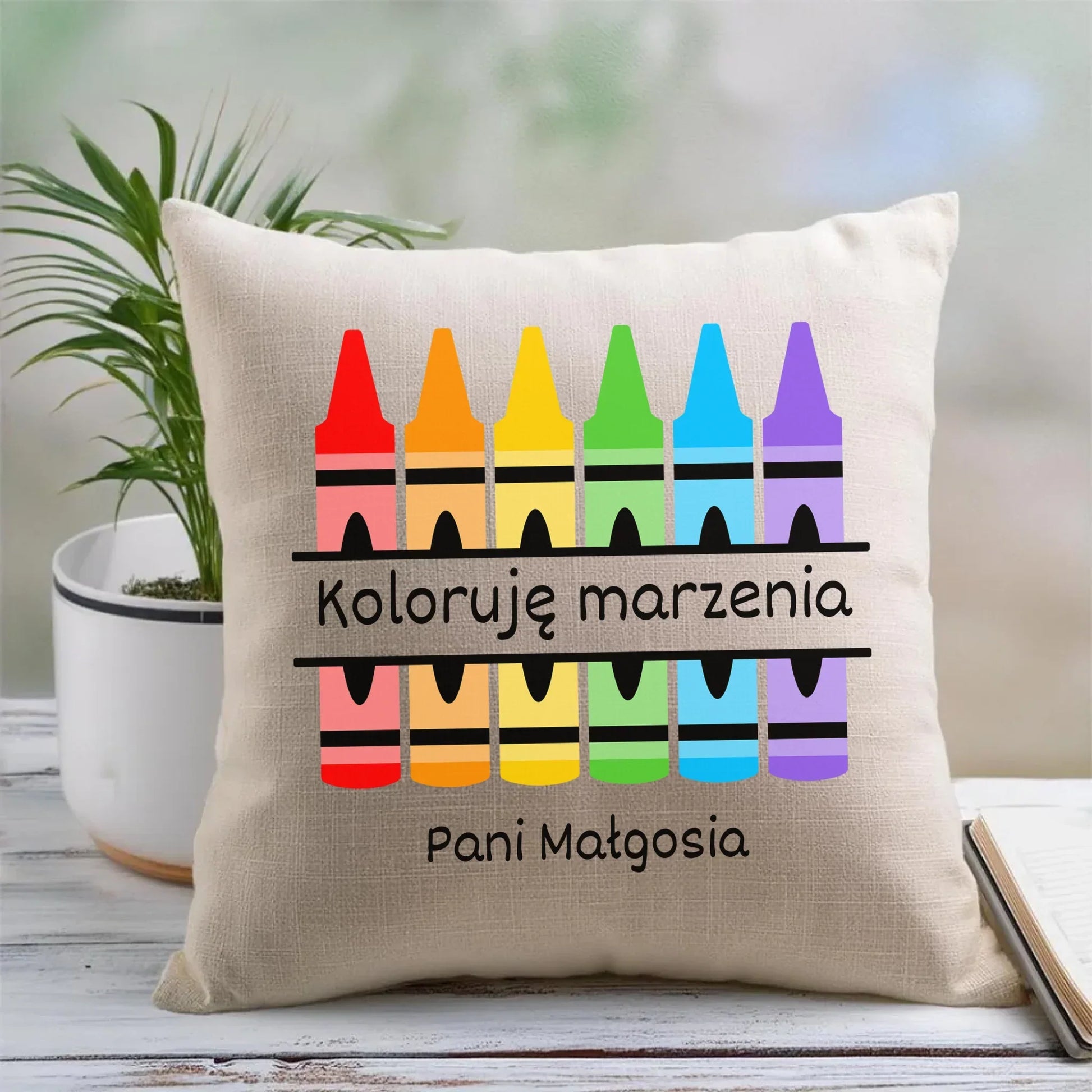 Koloruję marzenia | Poduszka dla nauczycielki N69 - StoryCups.pl